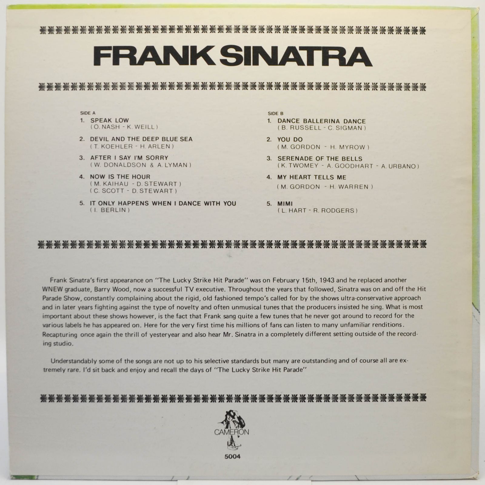 Frank Sinatra — Frank Sinatra (USA), 1975
