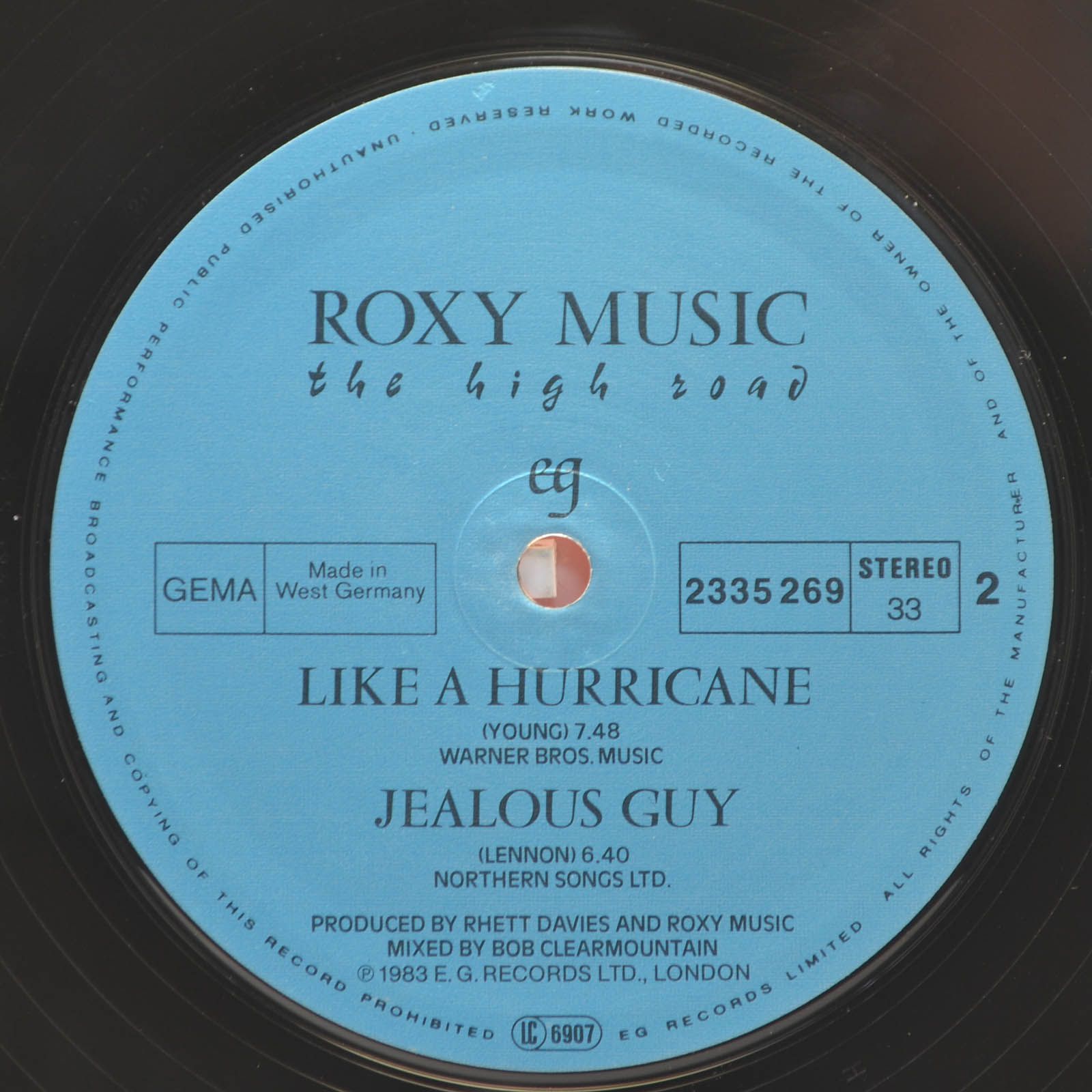 Roxy Music — The High Road, 1983