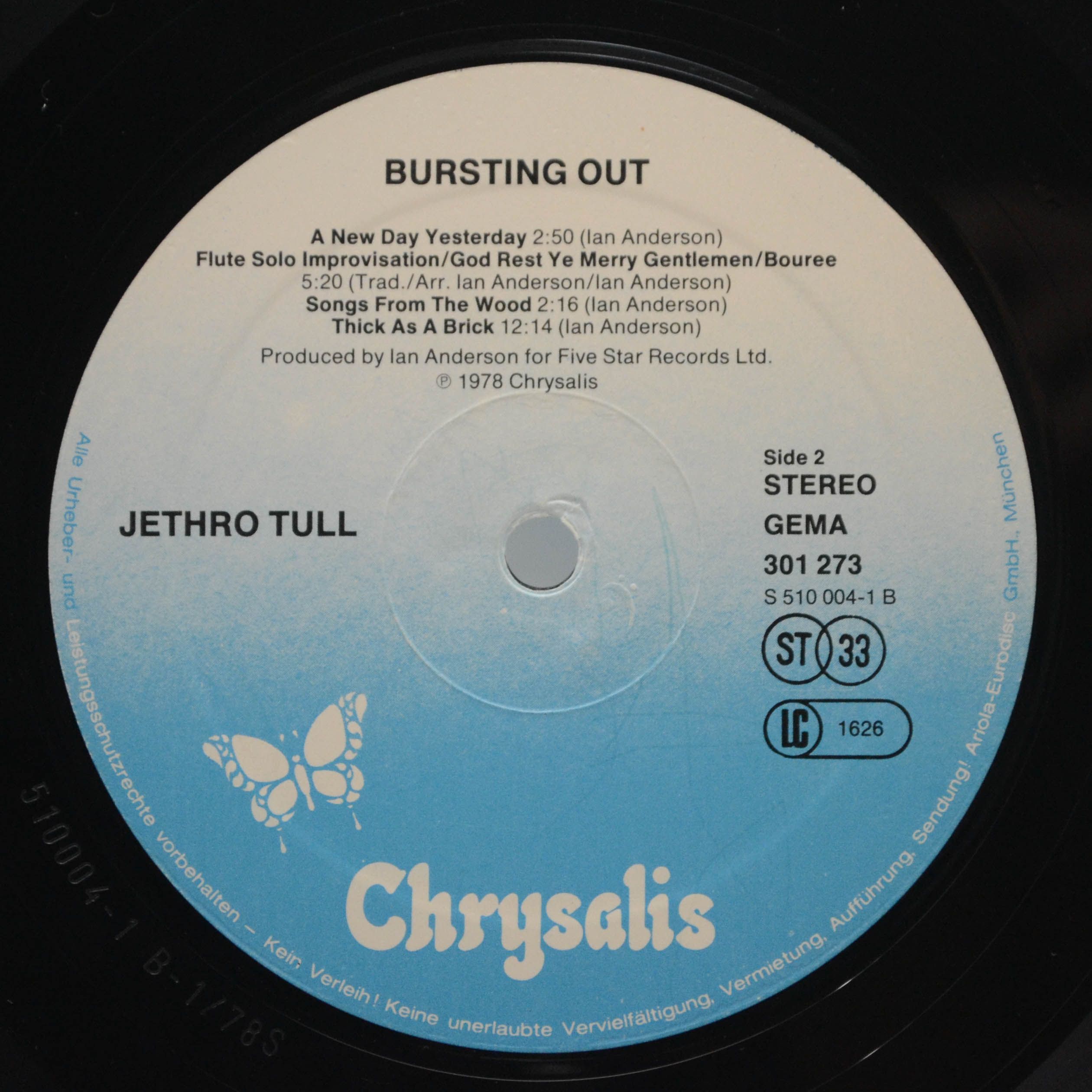 Jethro Tull — Live - Bursting Out (2LP), 1978