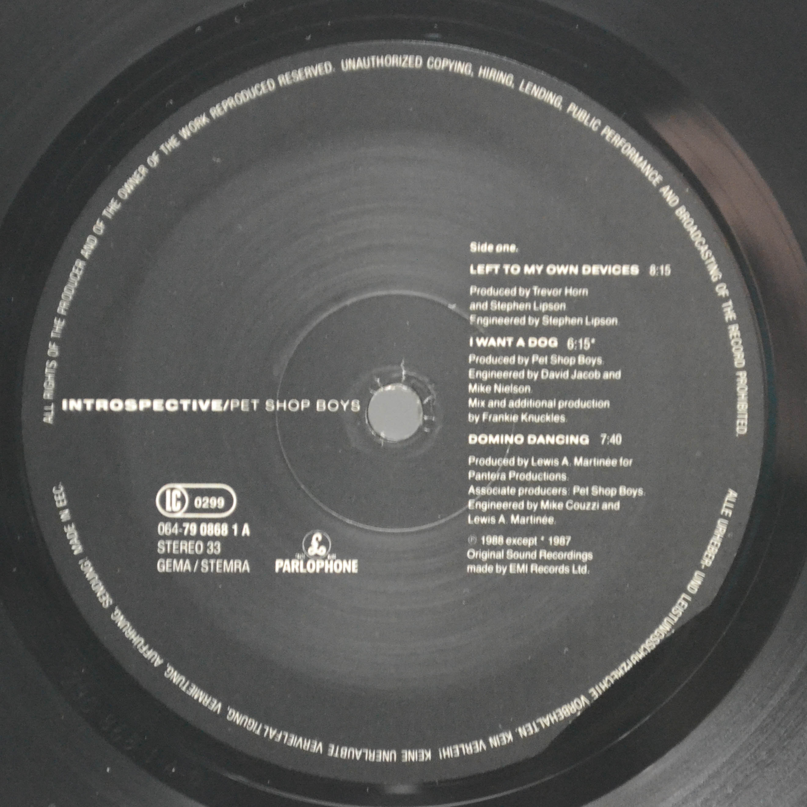 Pet Shop Boys — Introspective, 1988