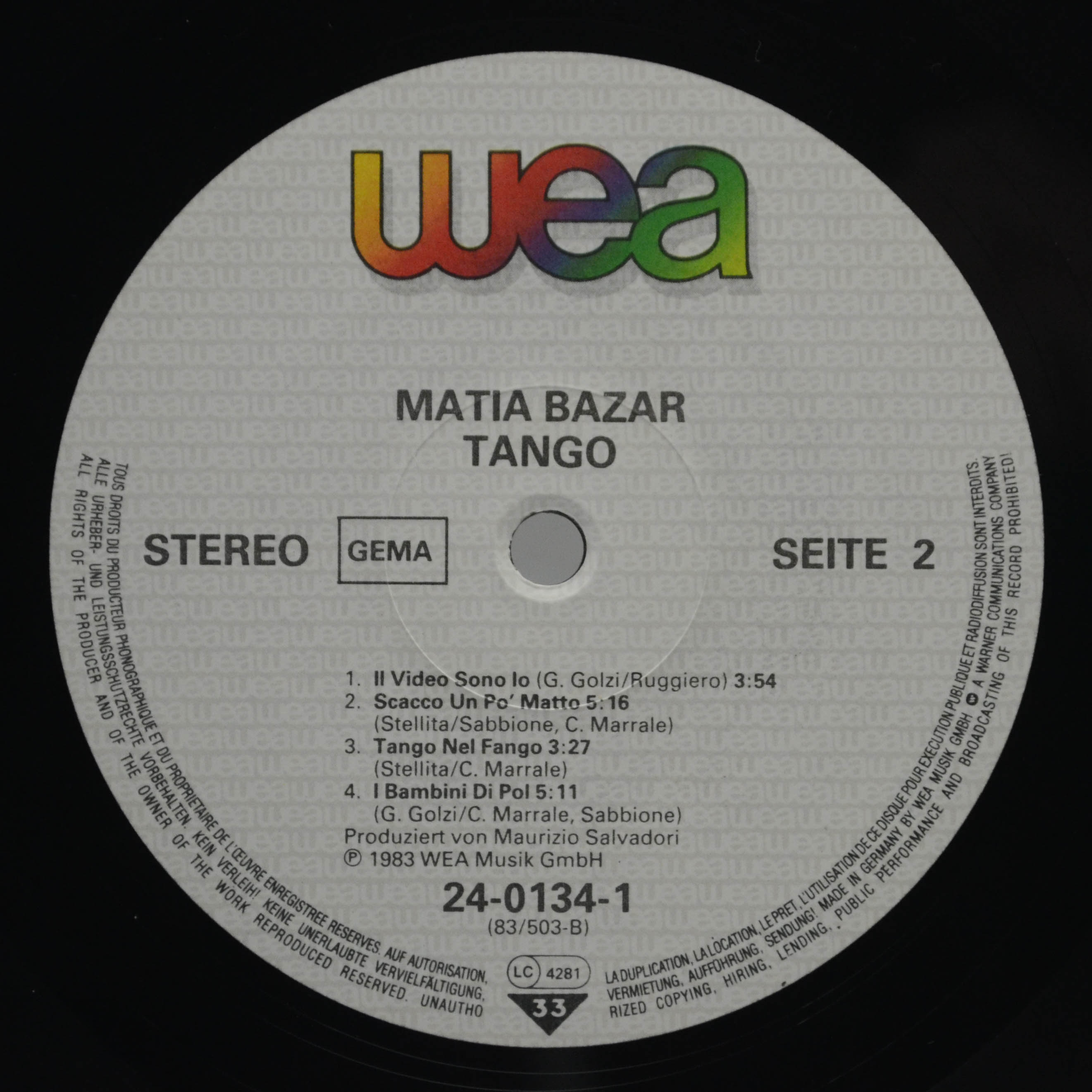 Matia Bazar — Tango, 1983