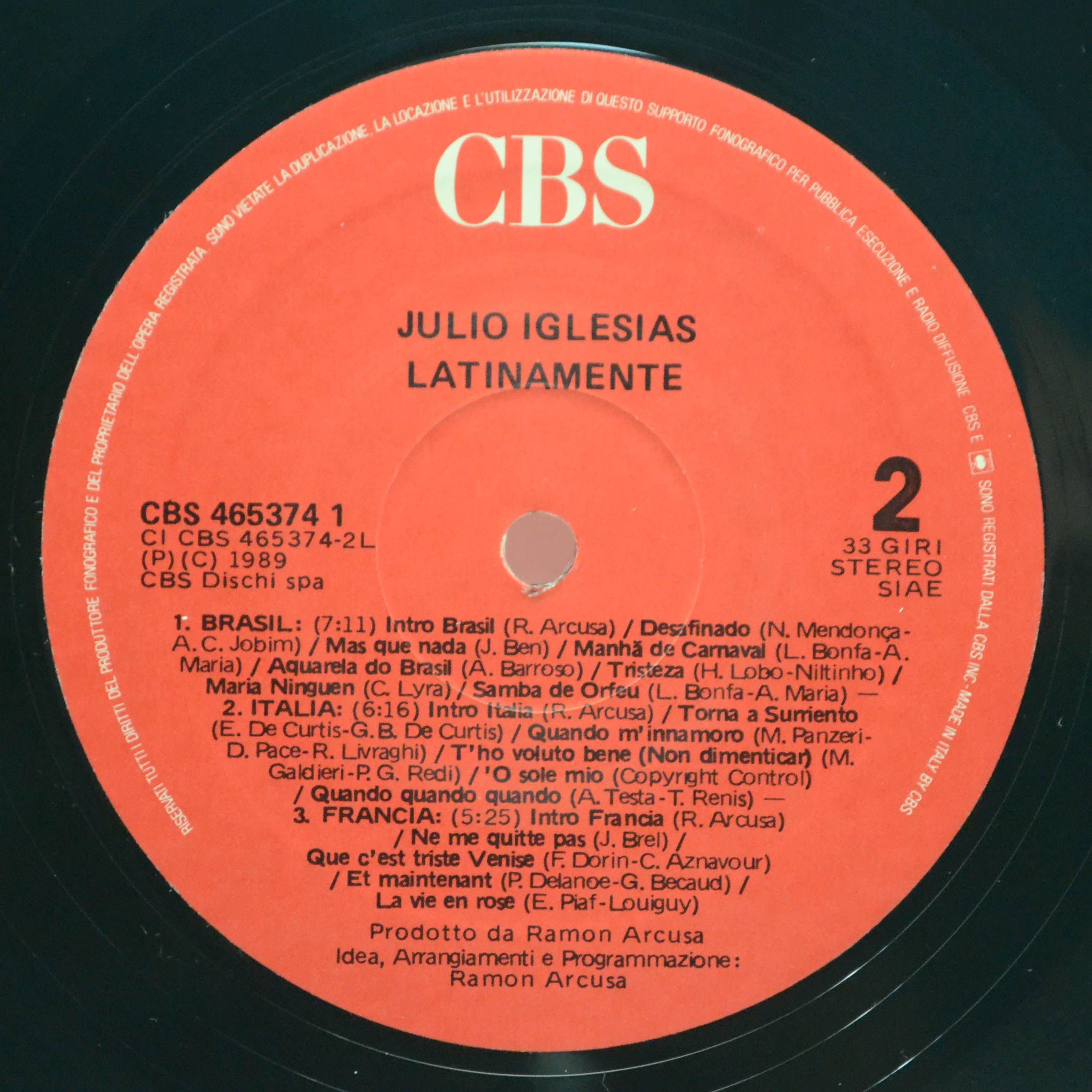 Julio Iglesias — Latinamente, 1989