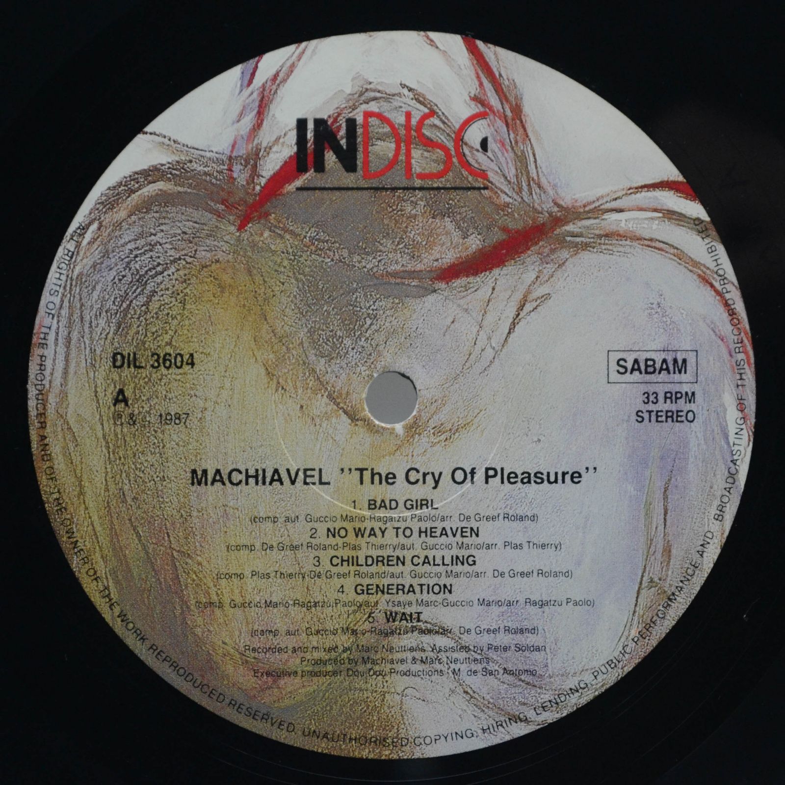 Machiavel — The Cry Of Pleasure, 1987