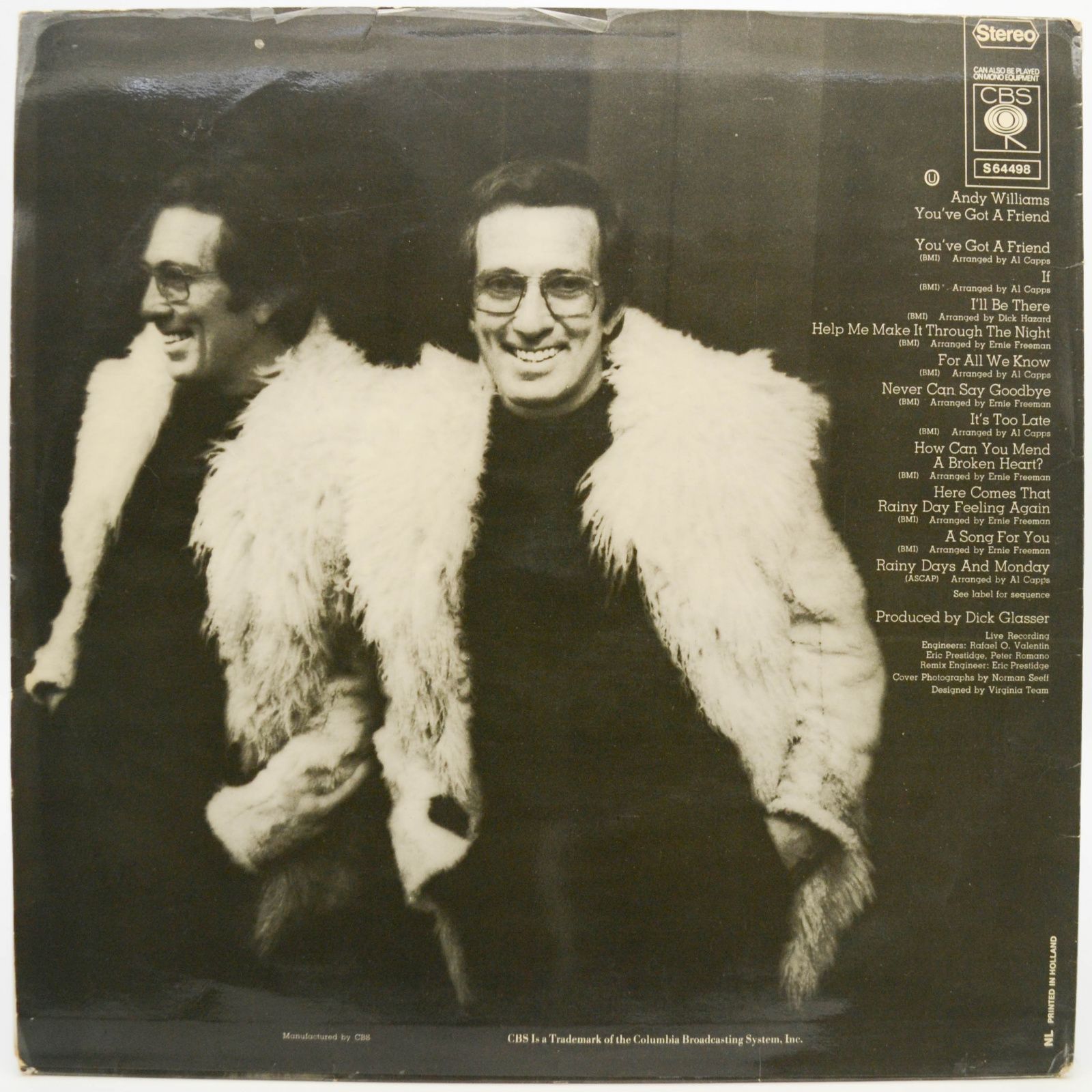 Andy Williams — You've Got A Friend, 1971