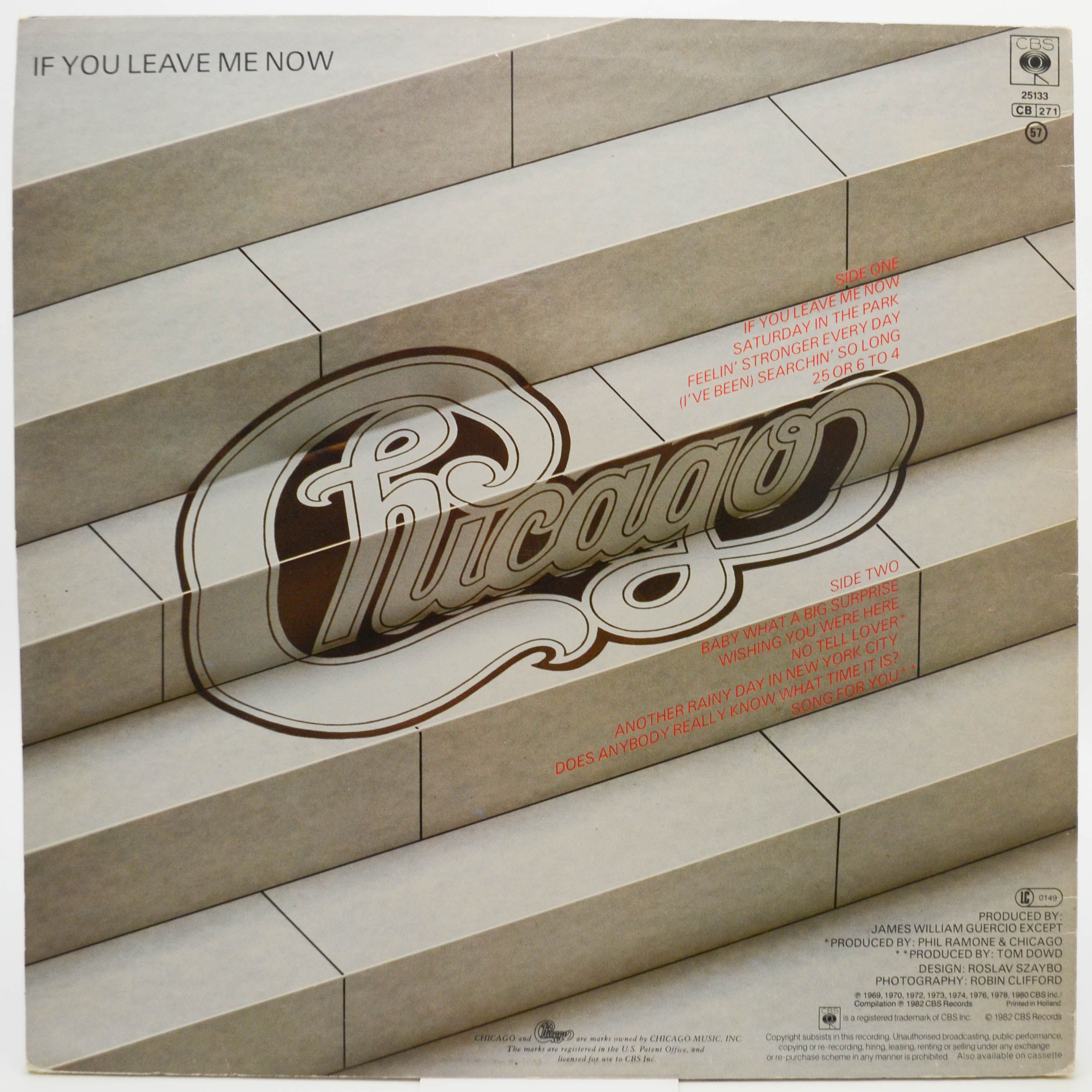 Chicago — If You Leave Me Now, 1982