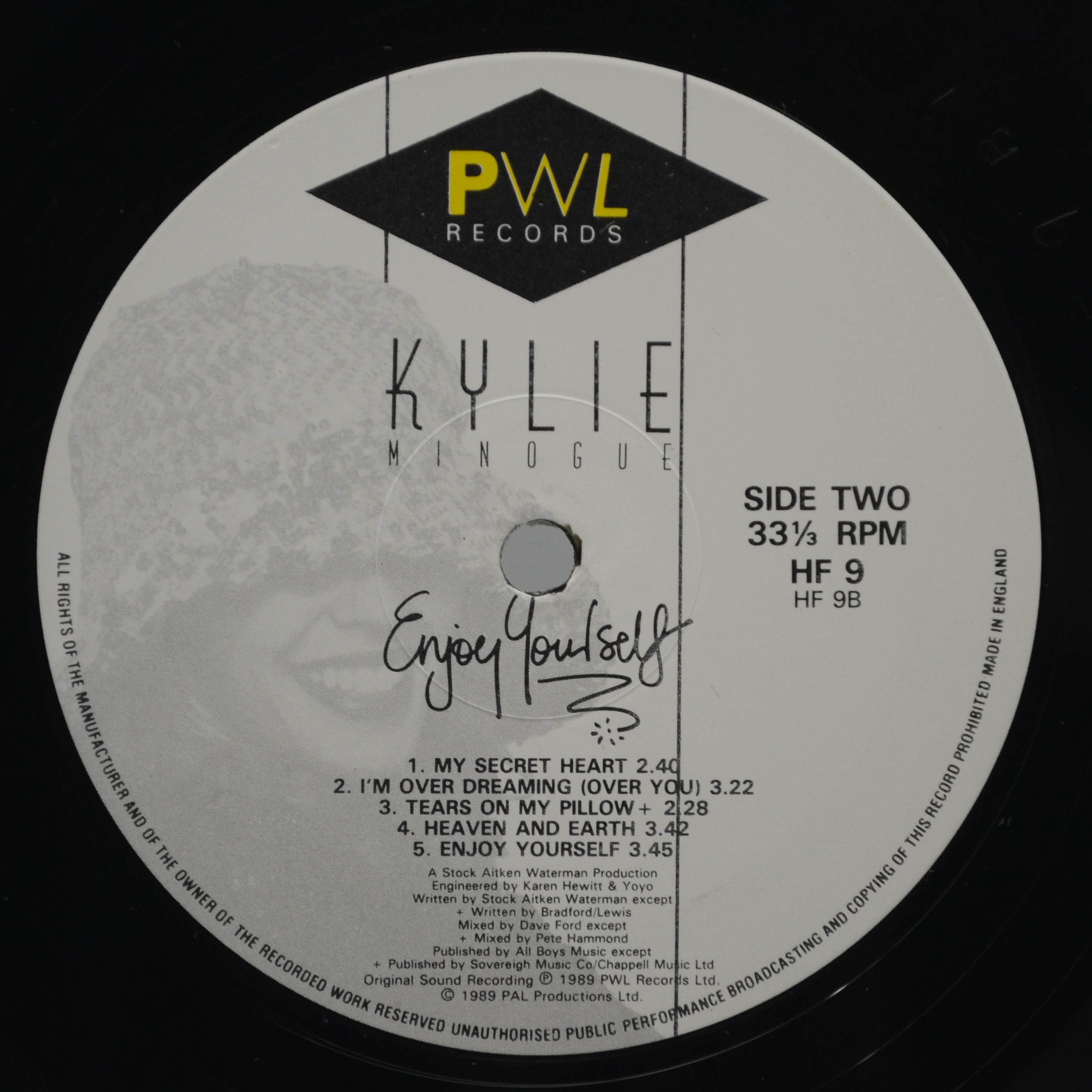 Kylie Minogue — Enjoy Yourself (UK), 1989