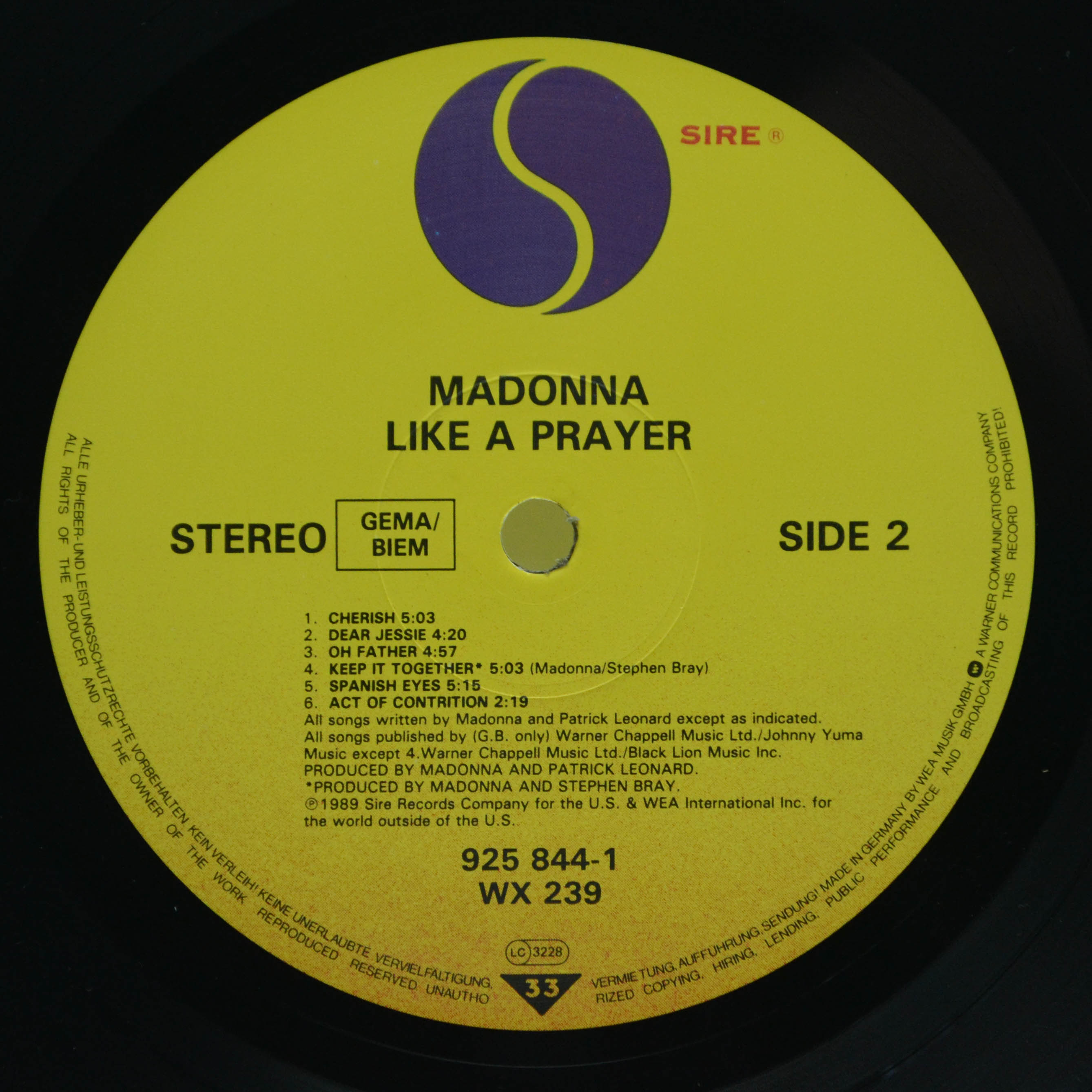 Madonna — Like A Prayer, 1989