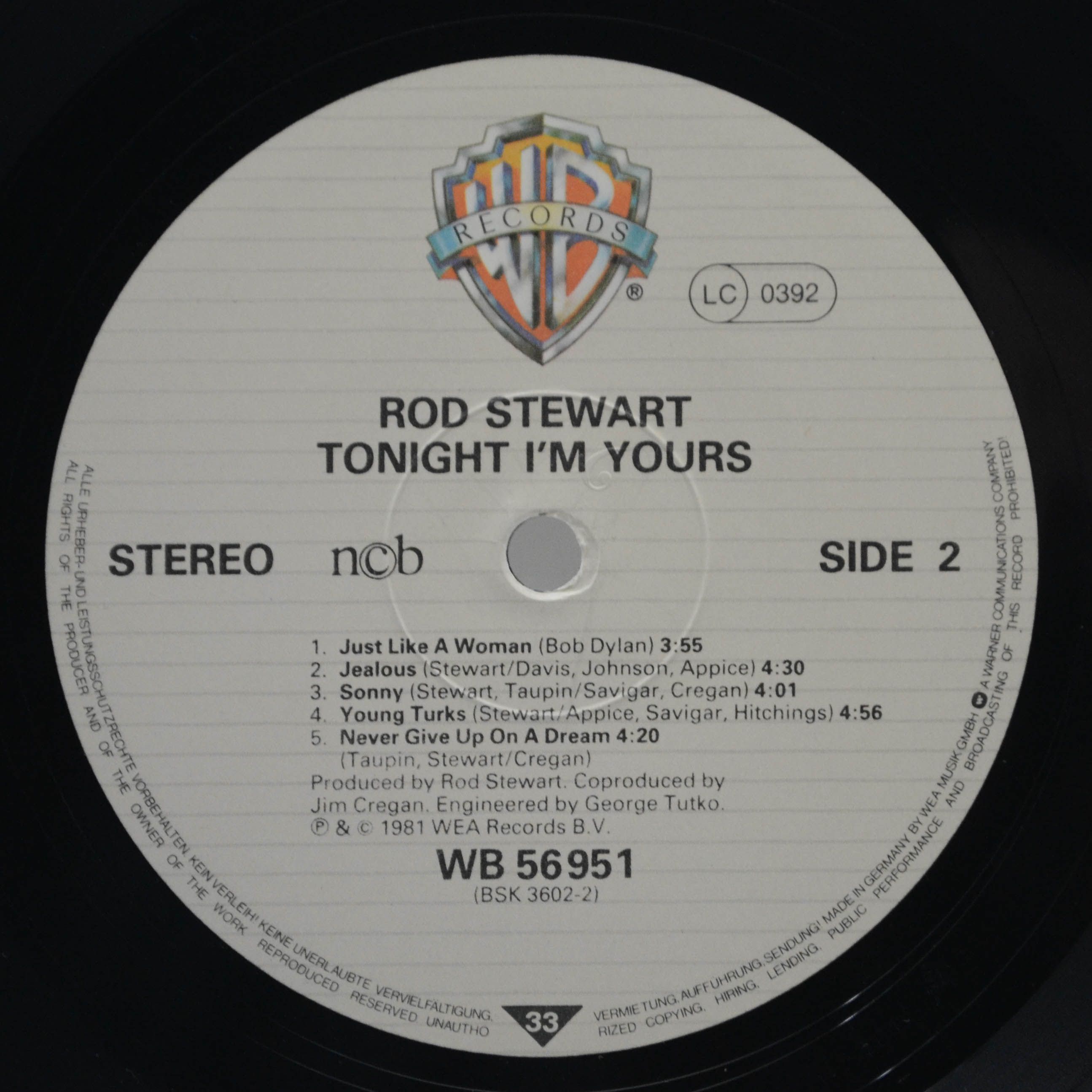 Rod Stewart — Tonight I'm Yours, 1981