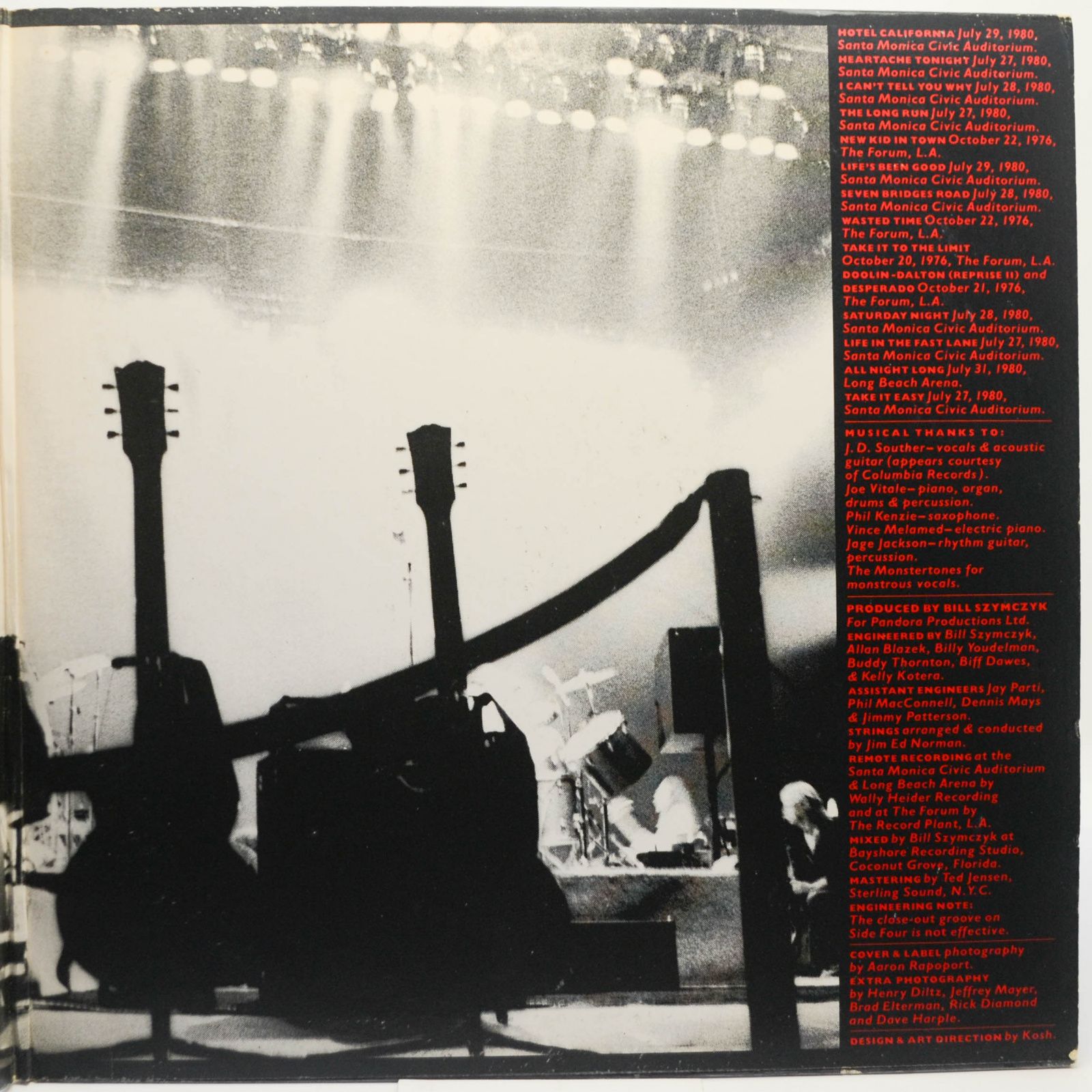 Eagles — Eagles Live (2LP, USA, poster), 1980