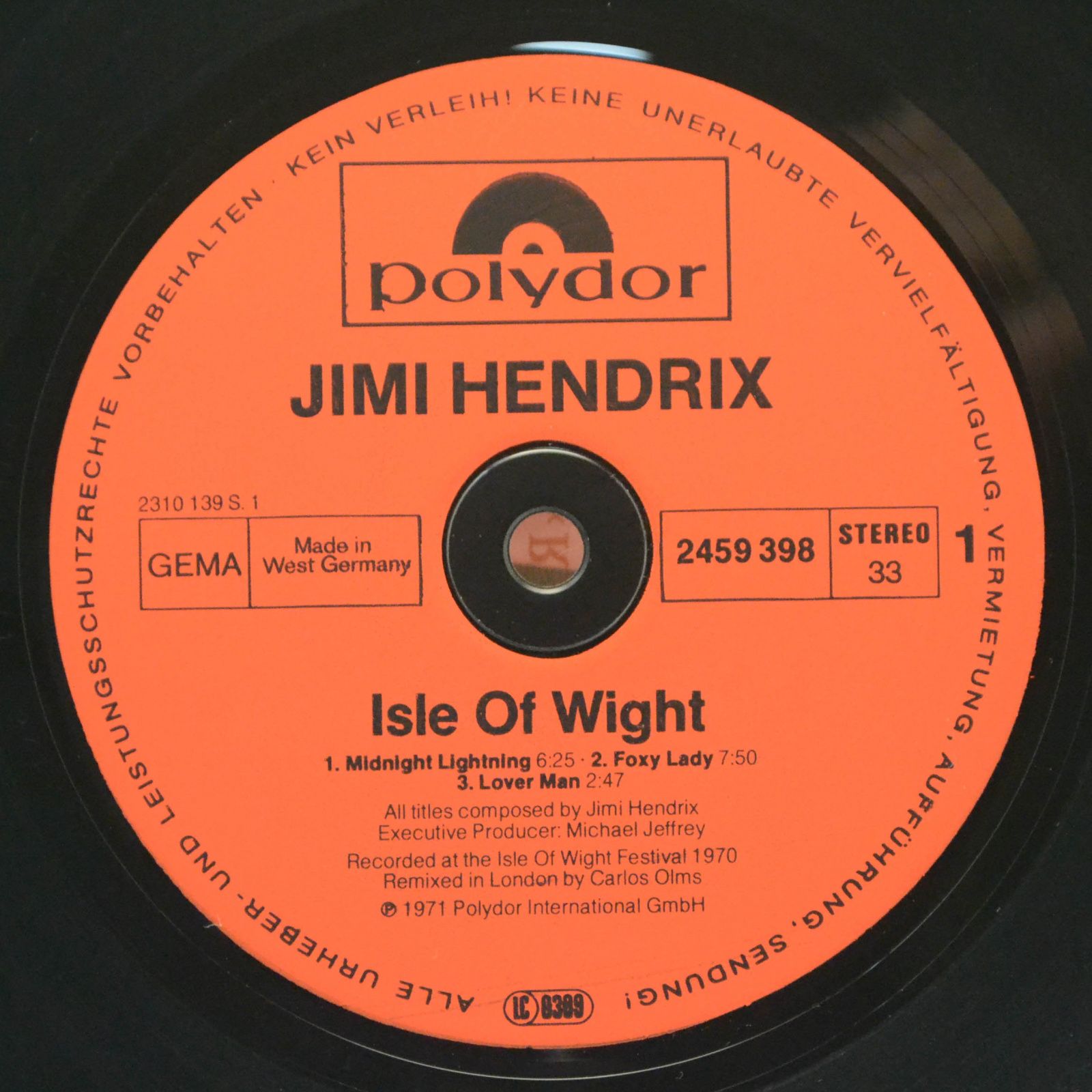 Jimi Hendrix — Isle Of Wight, 1971