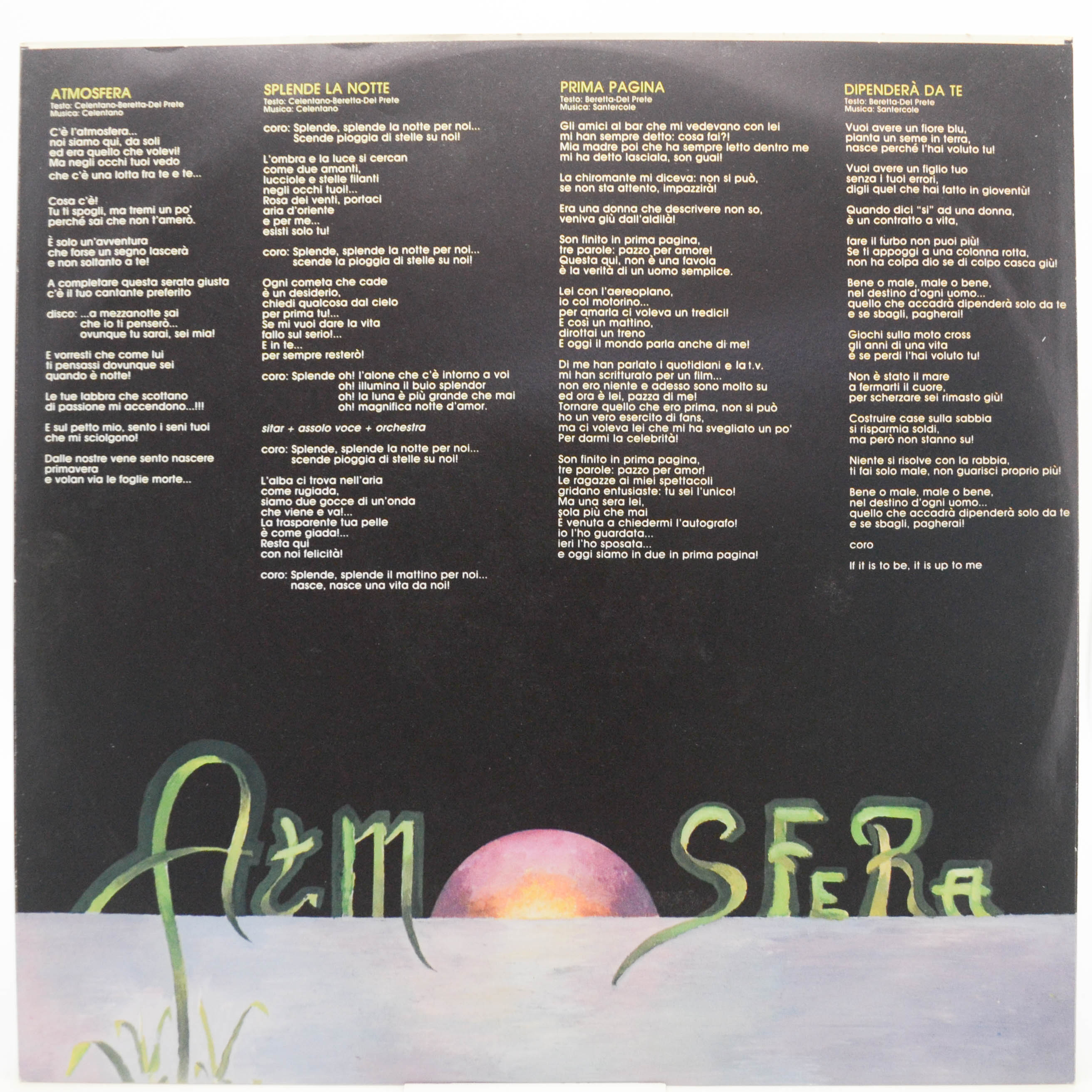 Adriano Celentano — Atmosfera (Italy, Clan), 1983