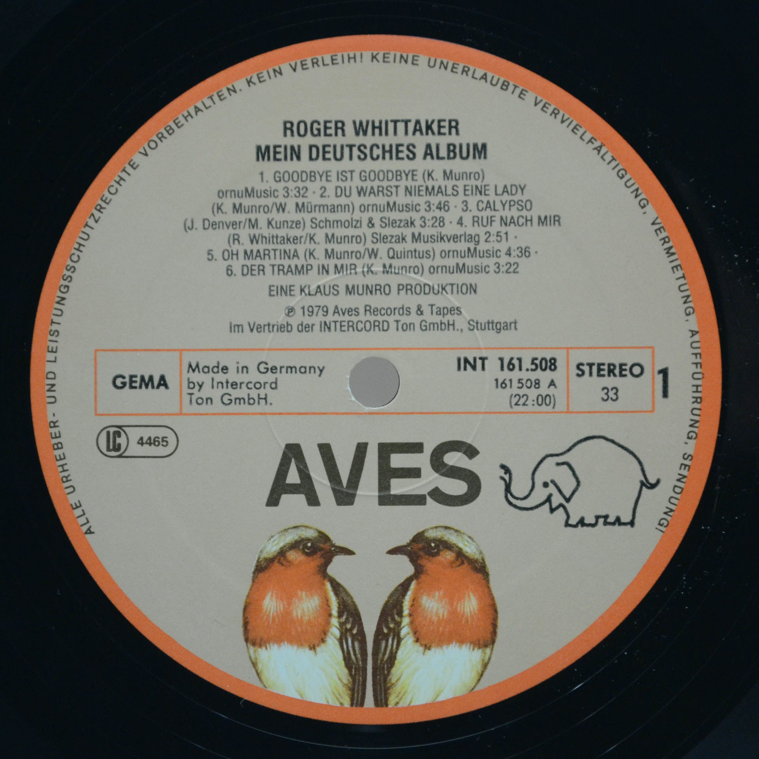 Roger Whittaker — Mein Deutsches Album, 1979