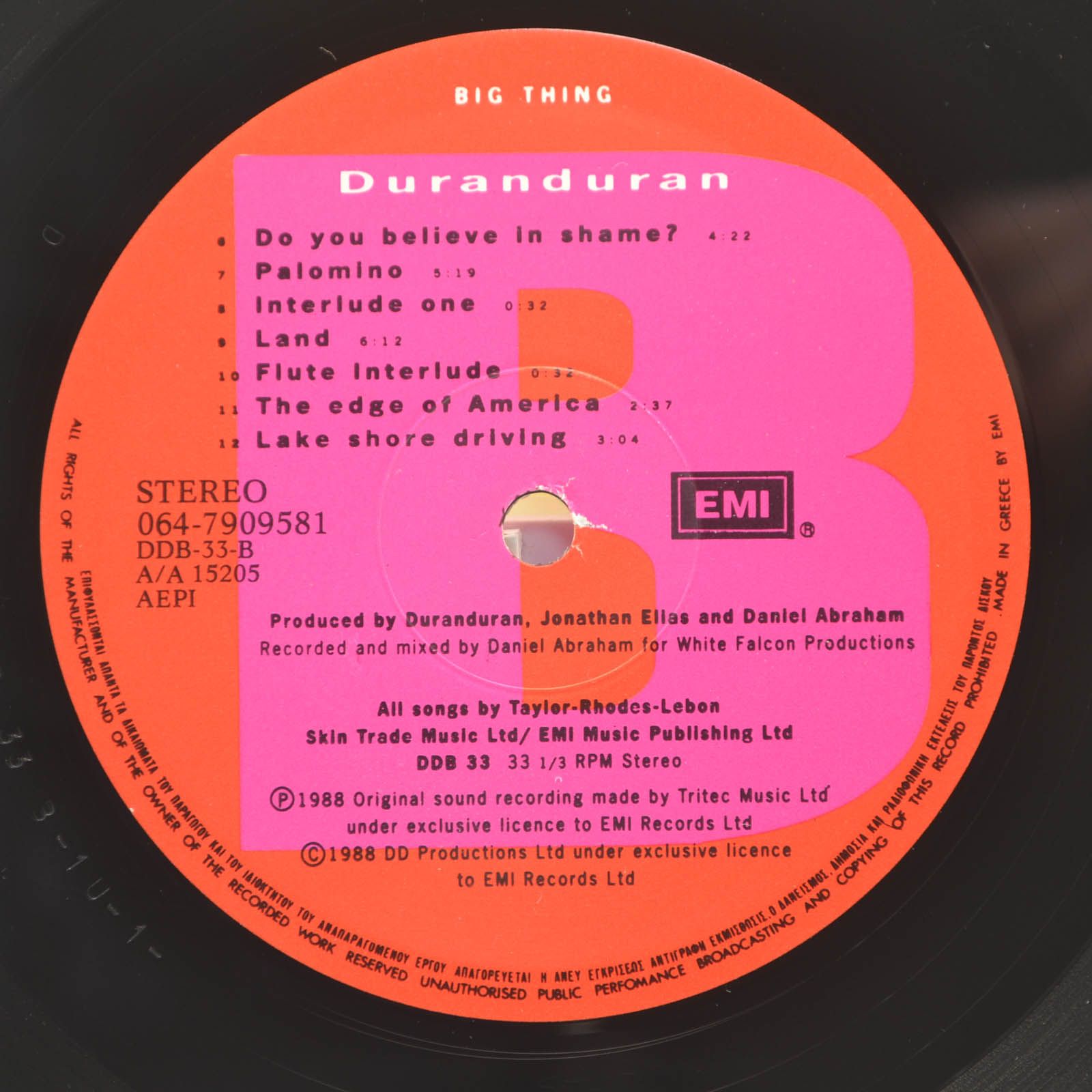 Duran Duran — Big Thing, 1988