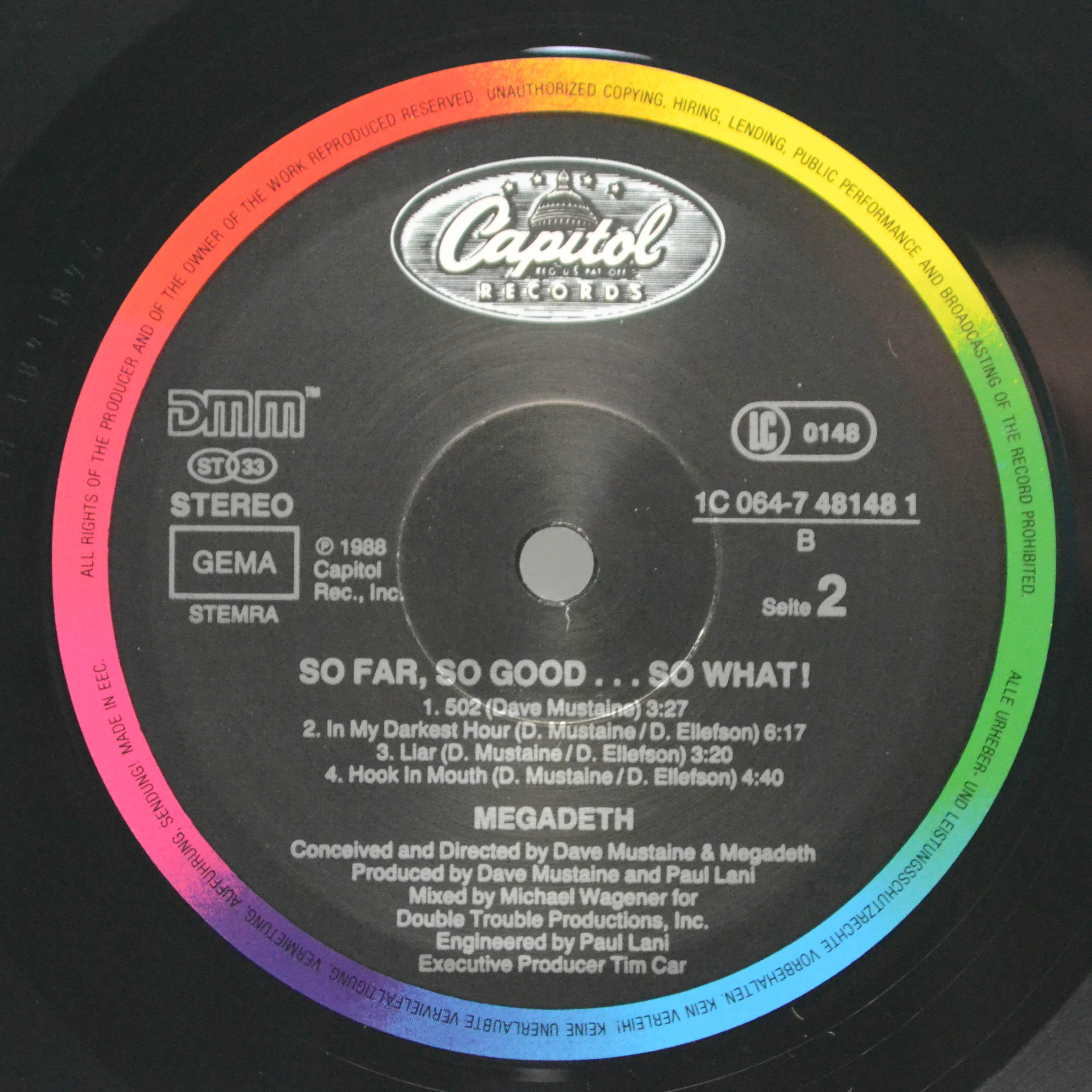 Megadeth — So Far, So Good... So What!, 1988