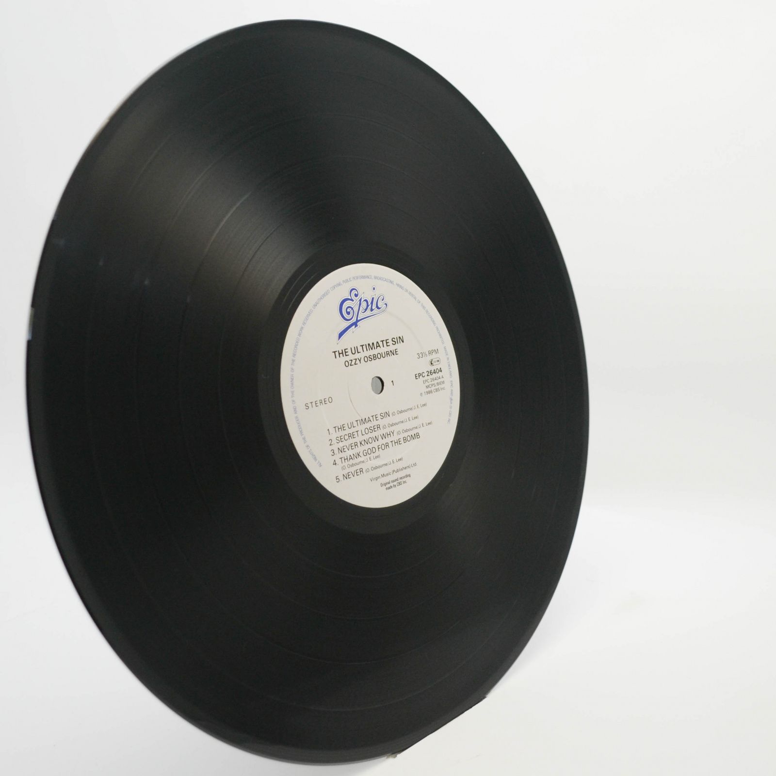 Ozzy Osbourne — The Ultimate Sin (UK), 1986