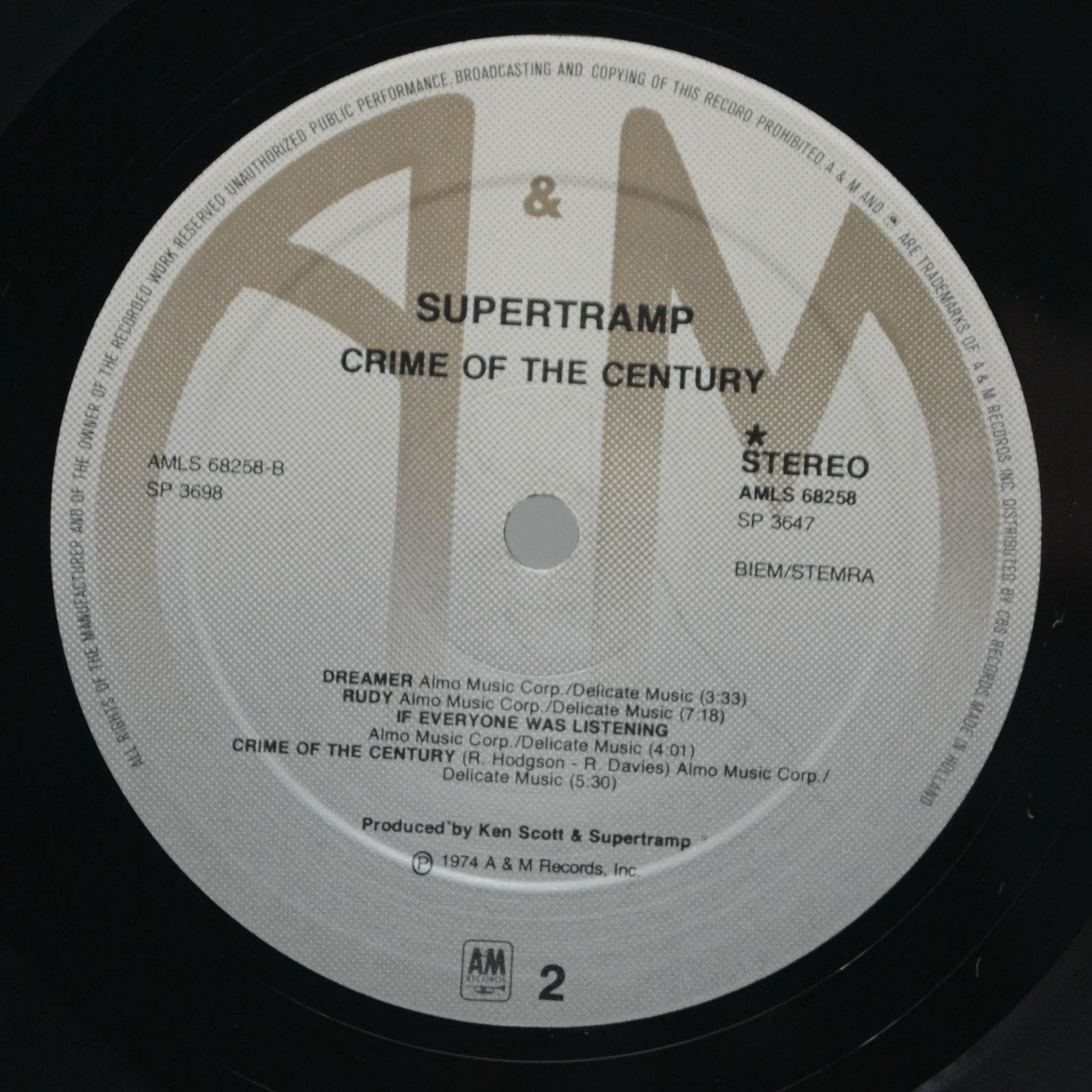 Supertramp — Crime Of The Century, 1974