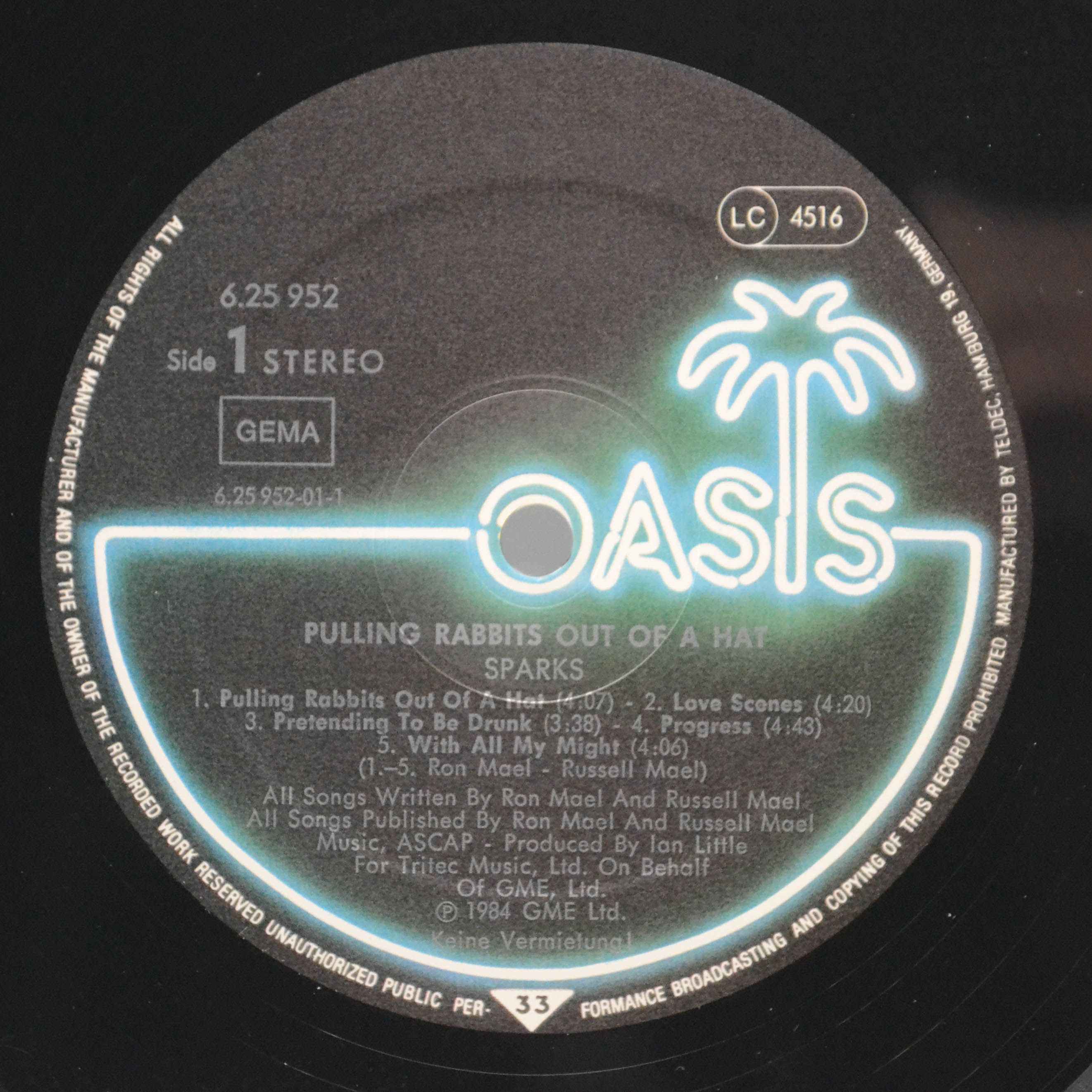 Sparks — Pulling Rabbits Out Of A Hat, 1984