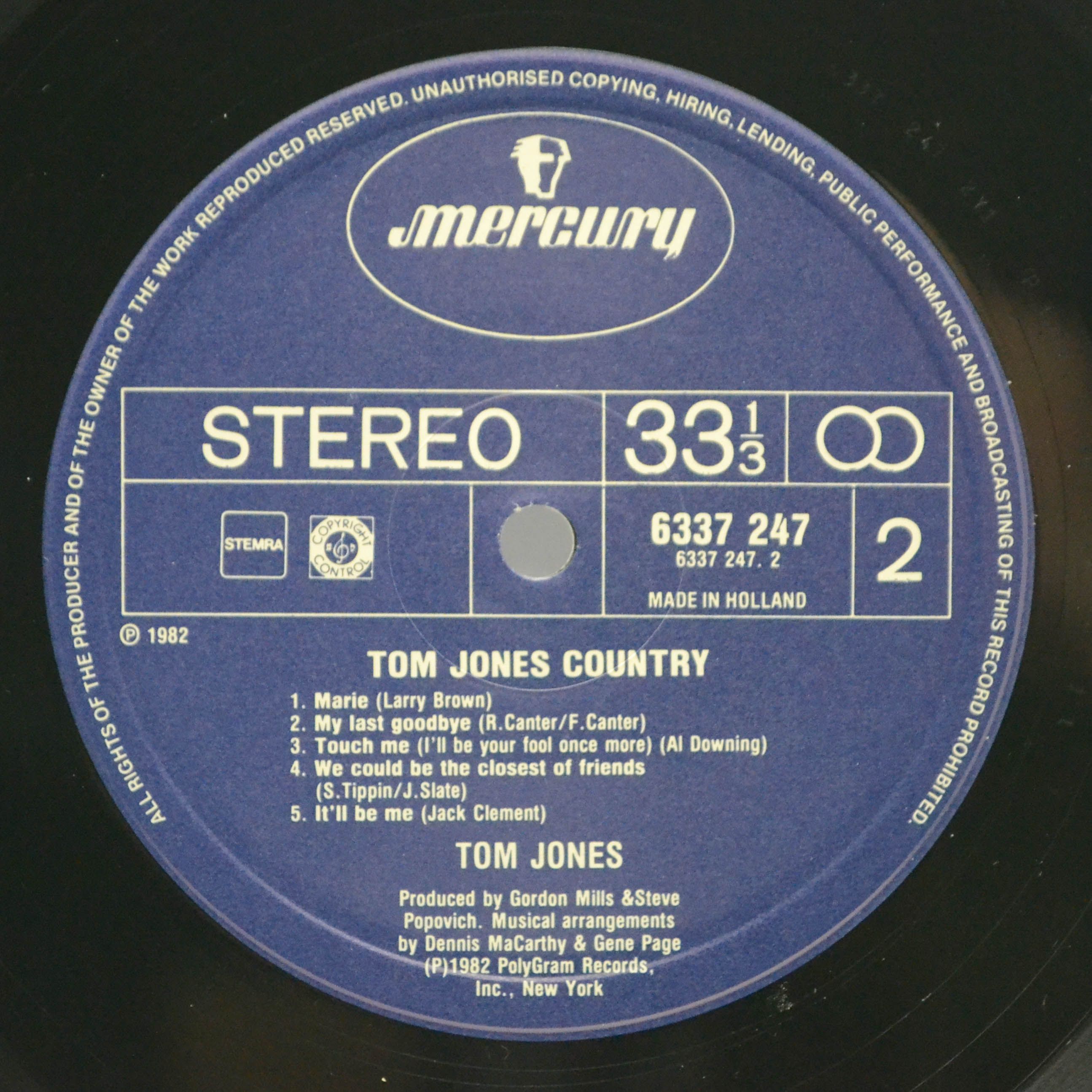 Tom Jones — Country, 1982