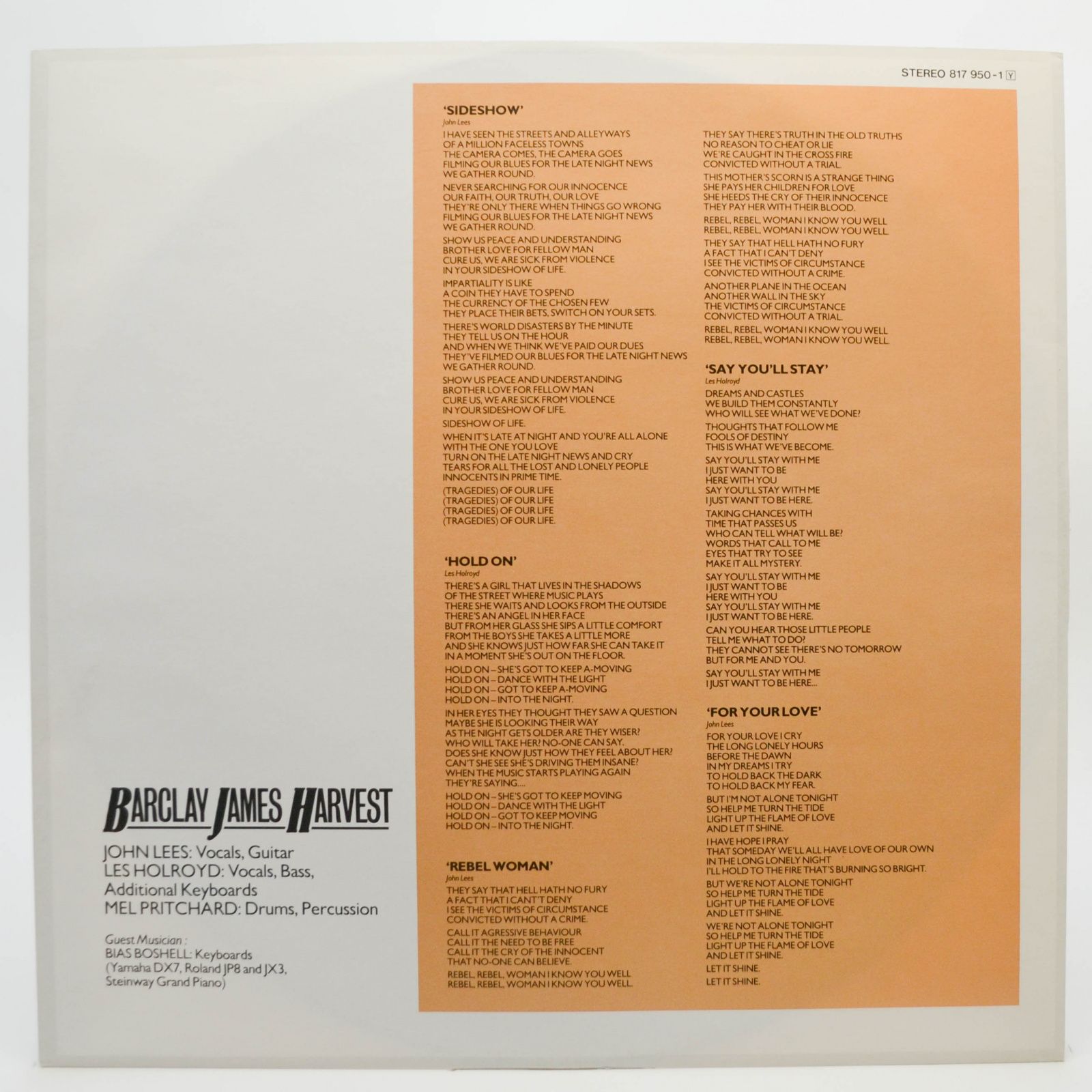 Barclay James Harvest — Victims Of Circumstance, 1984