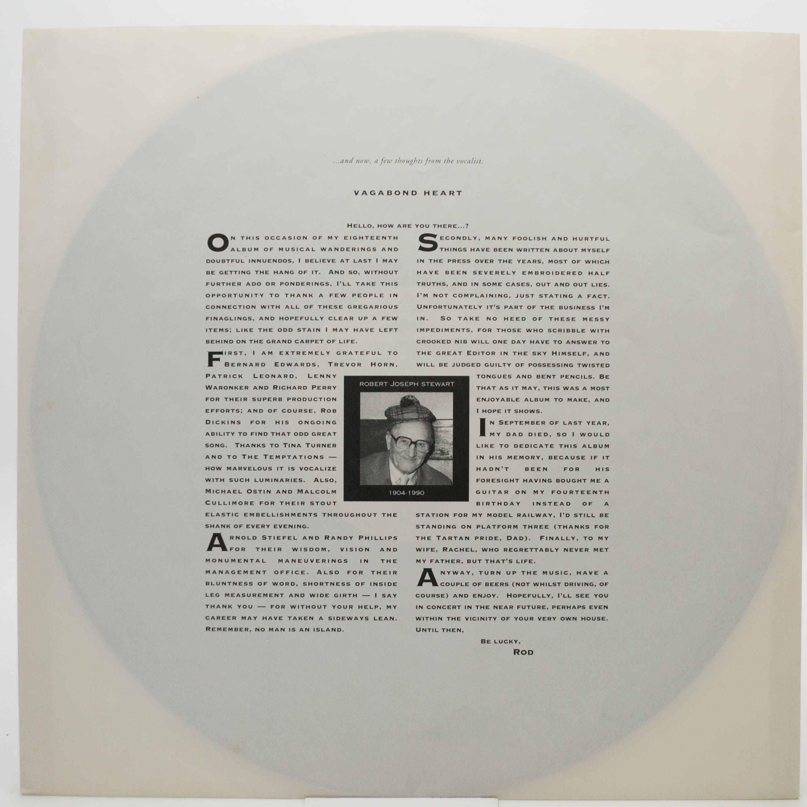 Rod Stewart — Vagabond Heart, 1991