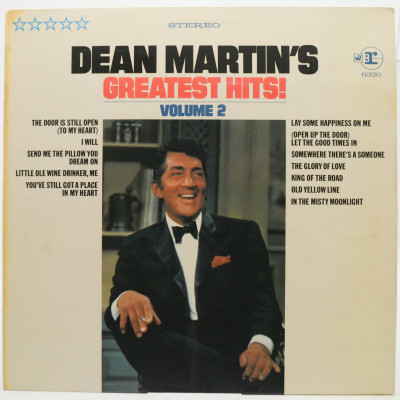 Виниловая пластинка Dean Martin's Greatest Hits! Volume 2, 1969
