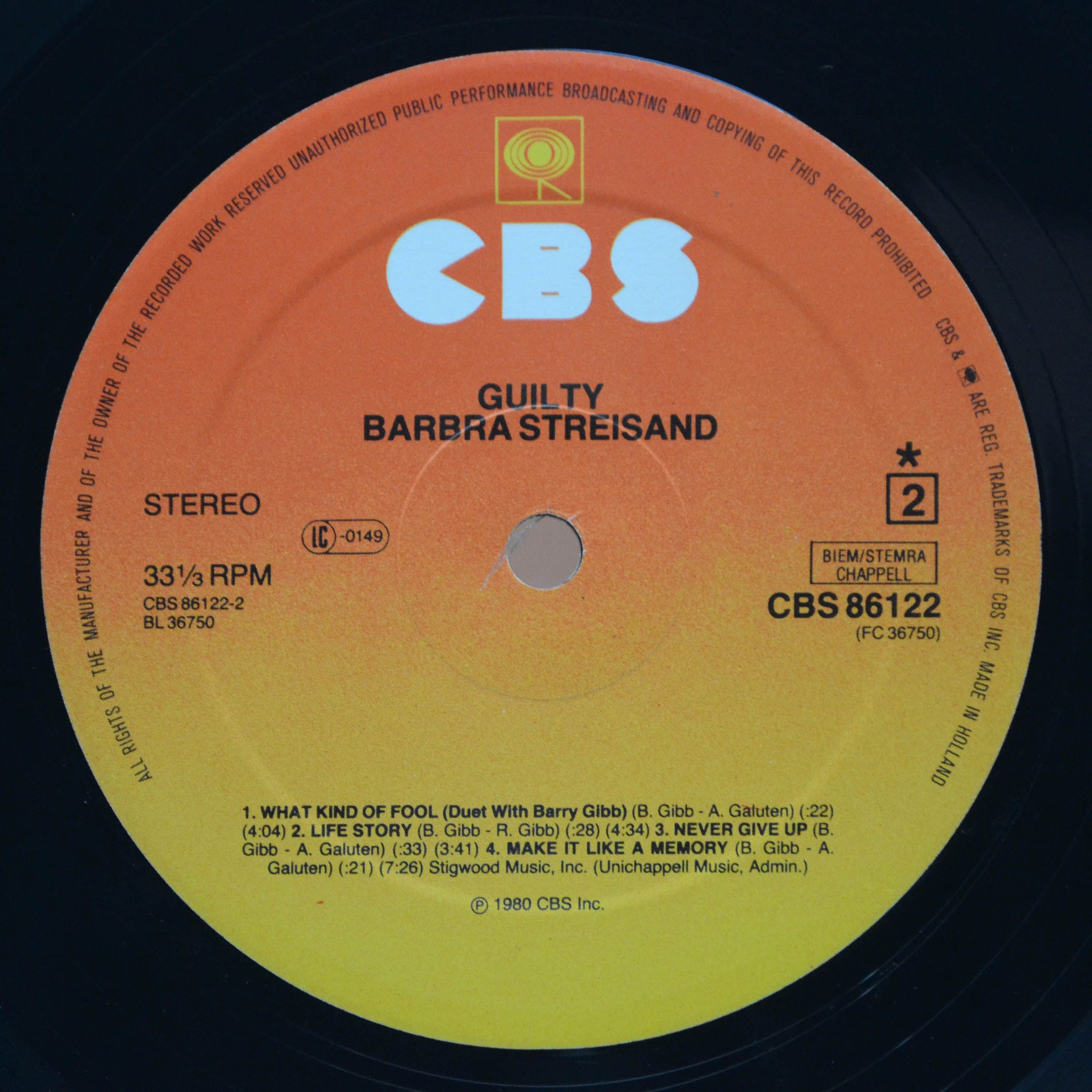 Streisand — Guilty, 1980