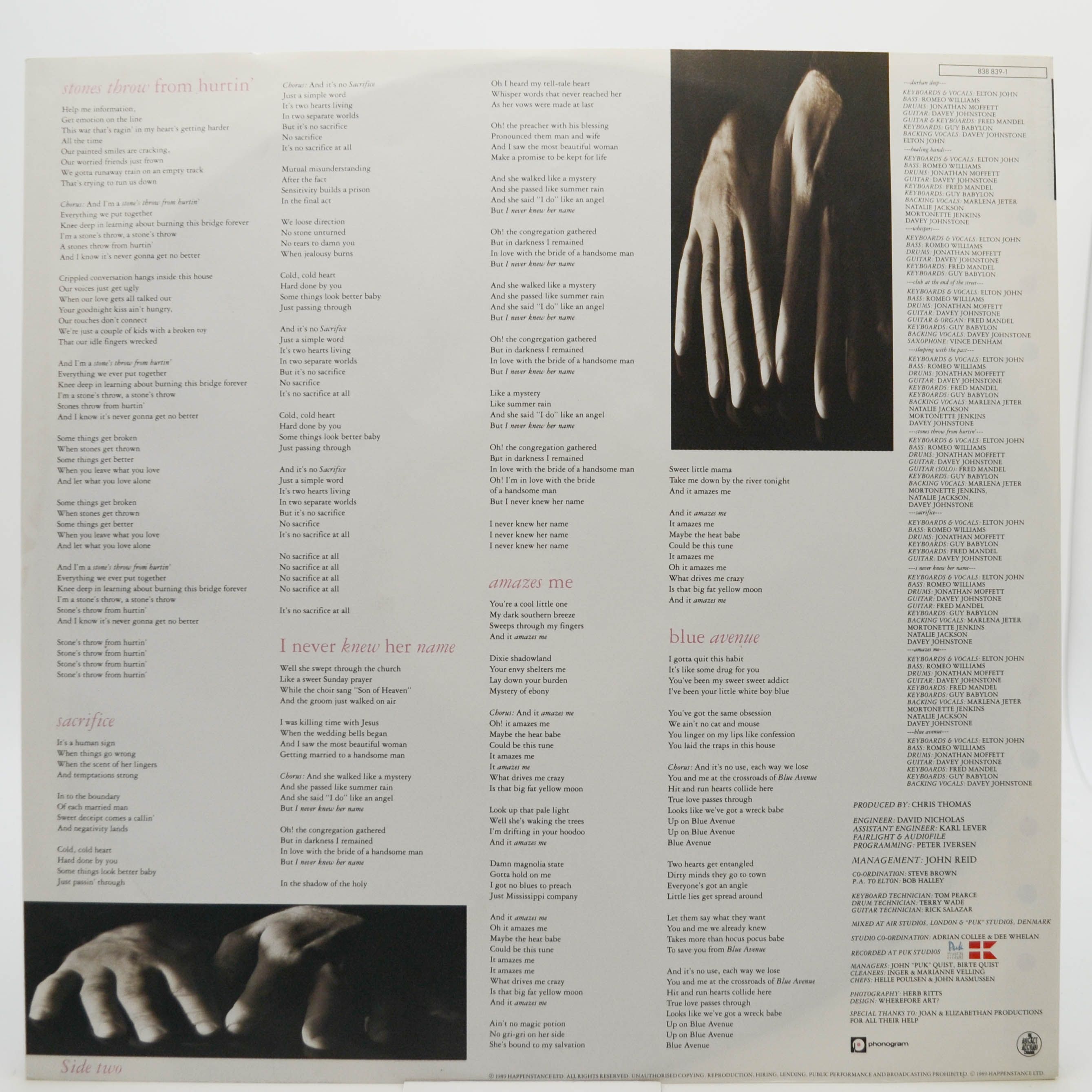 Elton John — Sleeping With The Past, 1989