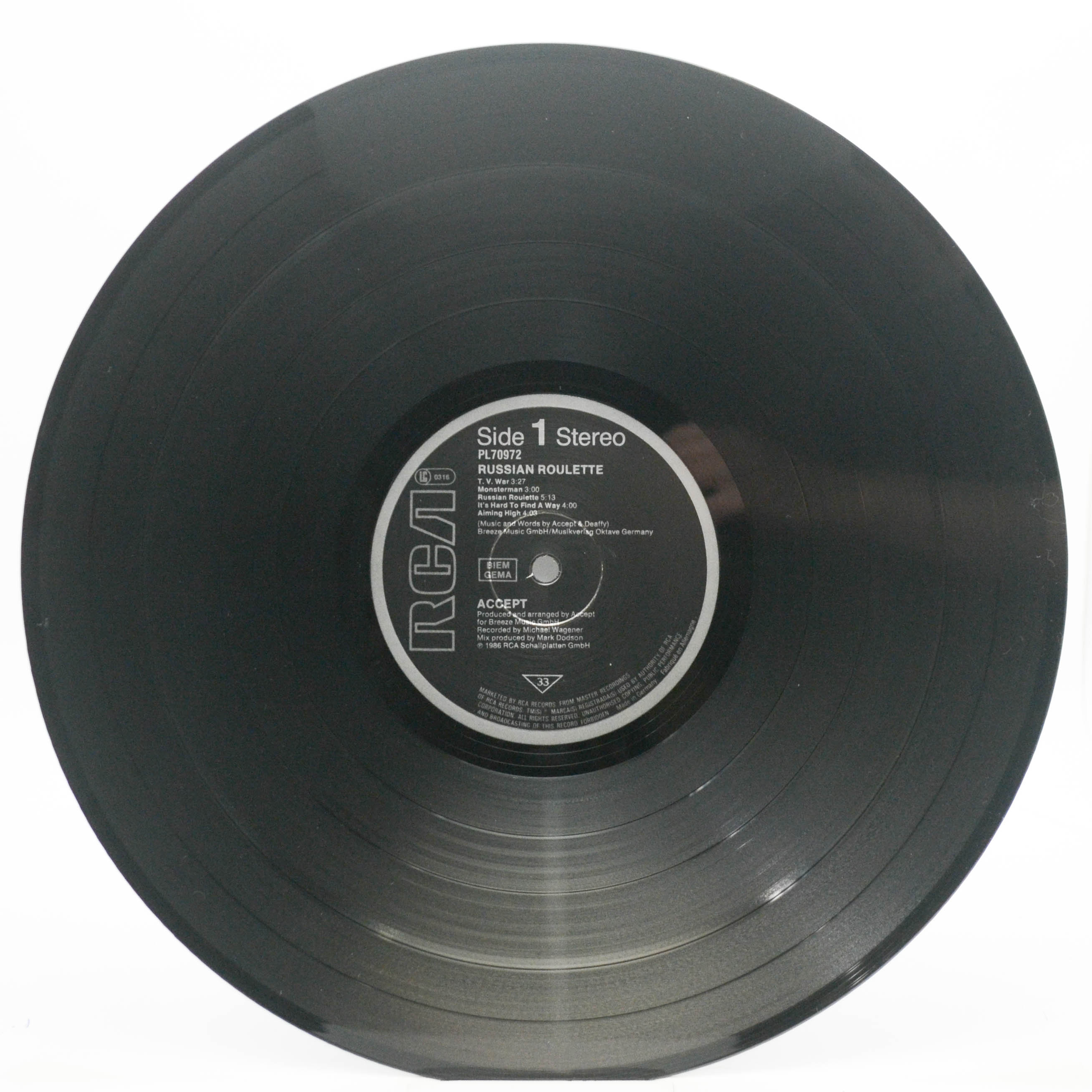 Accept — Russian Roulette, 1986