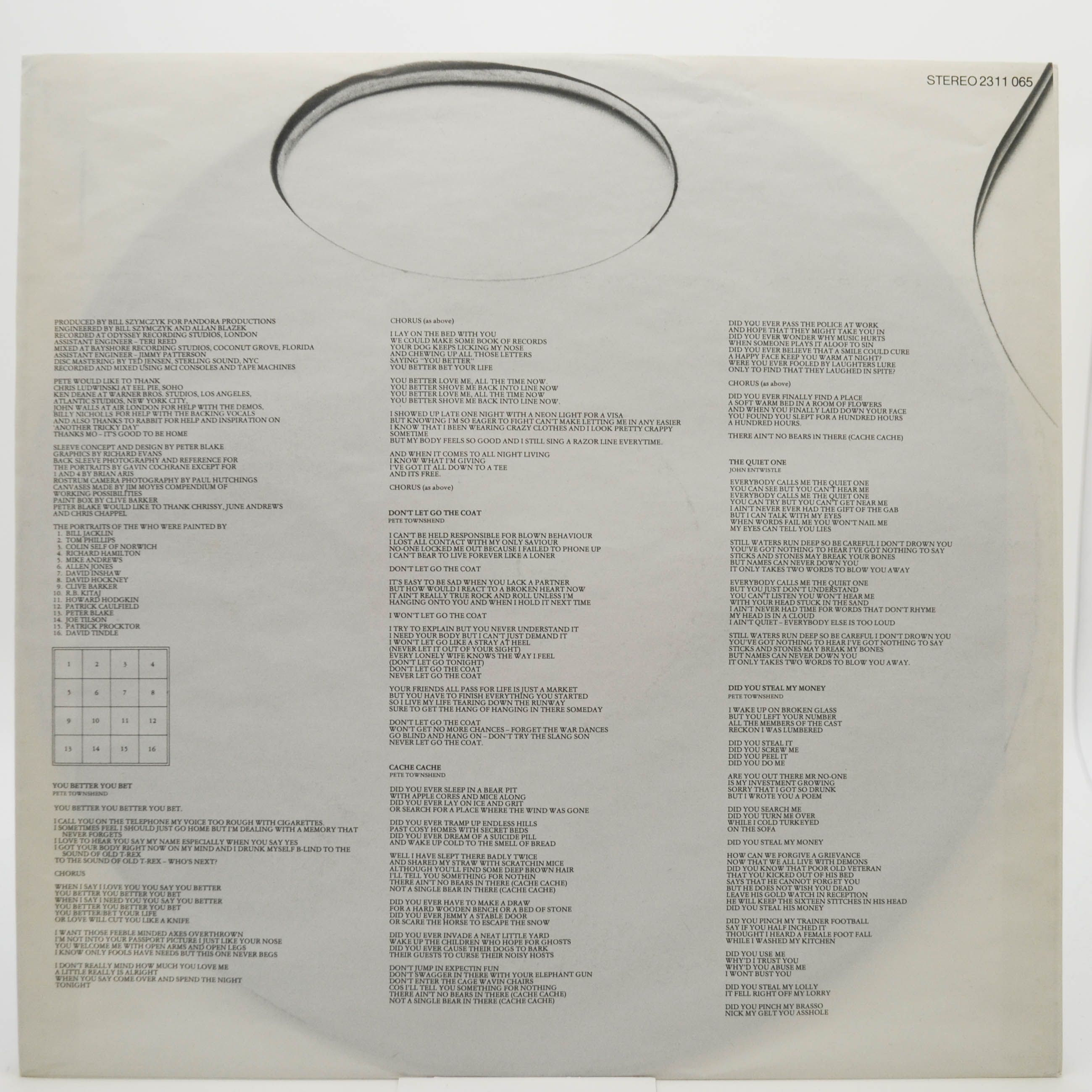 Who — Face Dances (poster), 1981