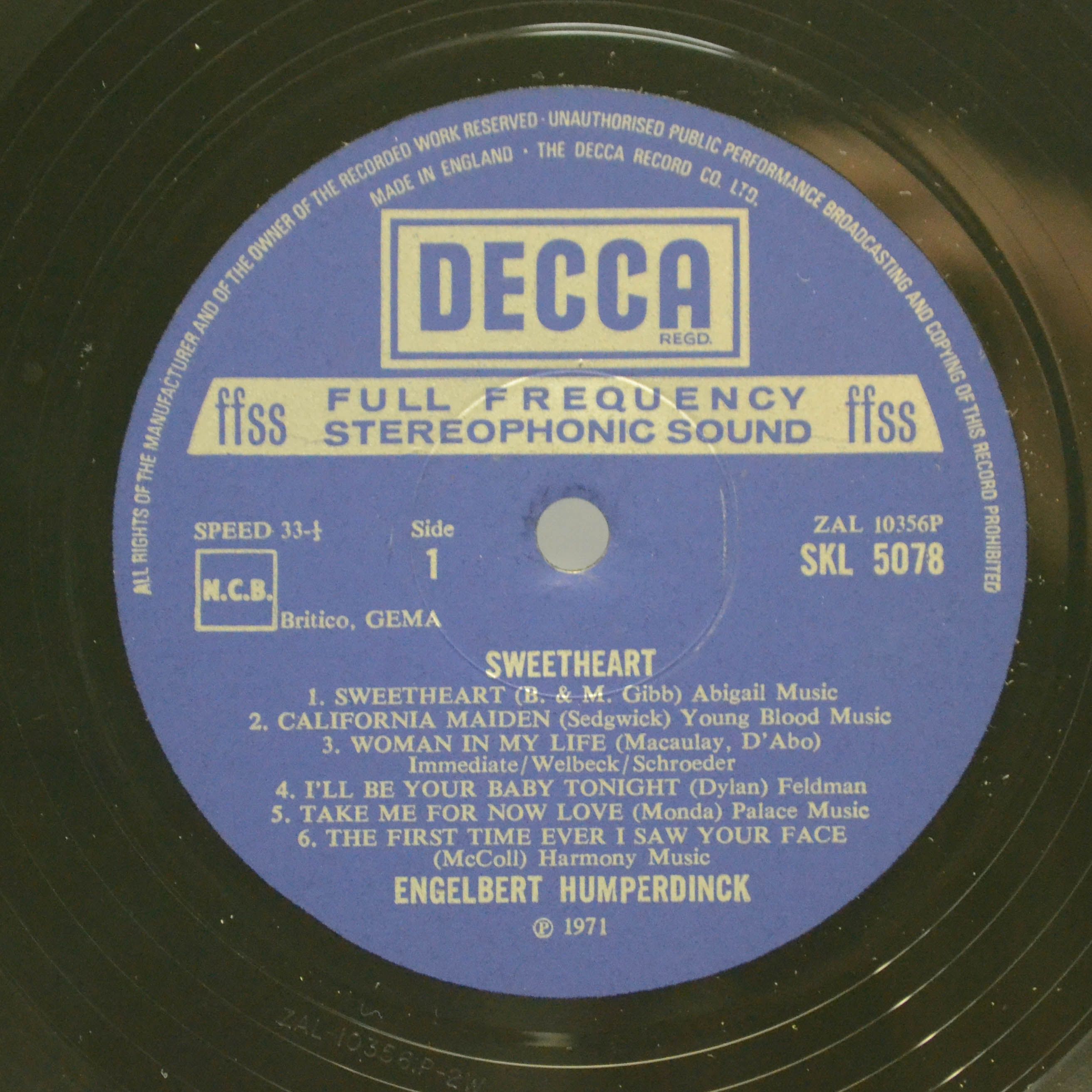 Engelbert Humperdinck — Sweetheart (UK), 1971