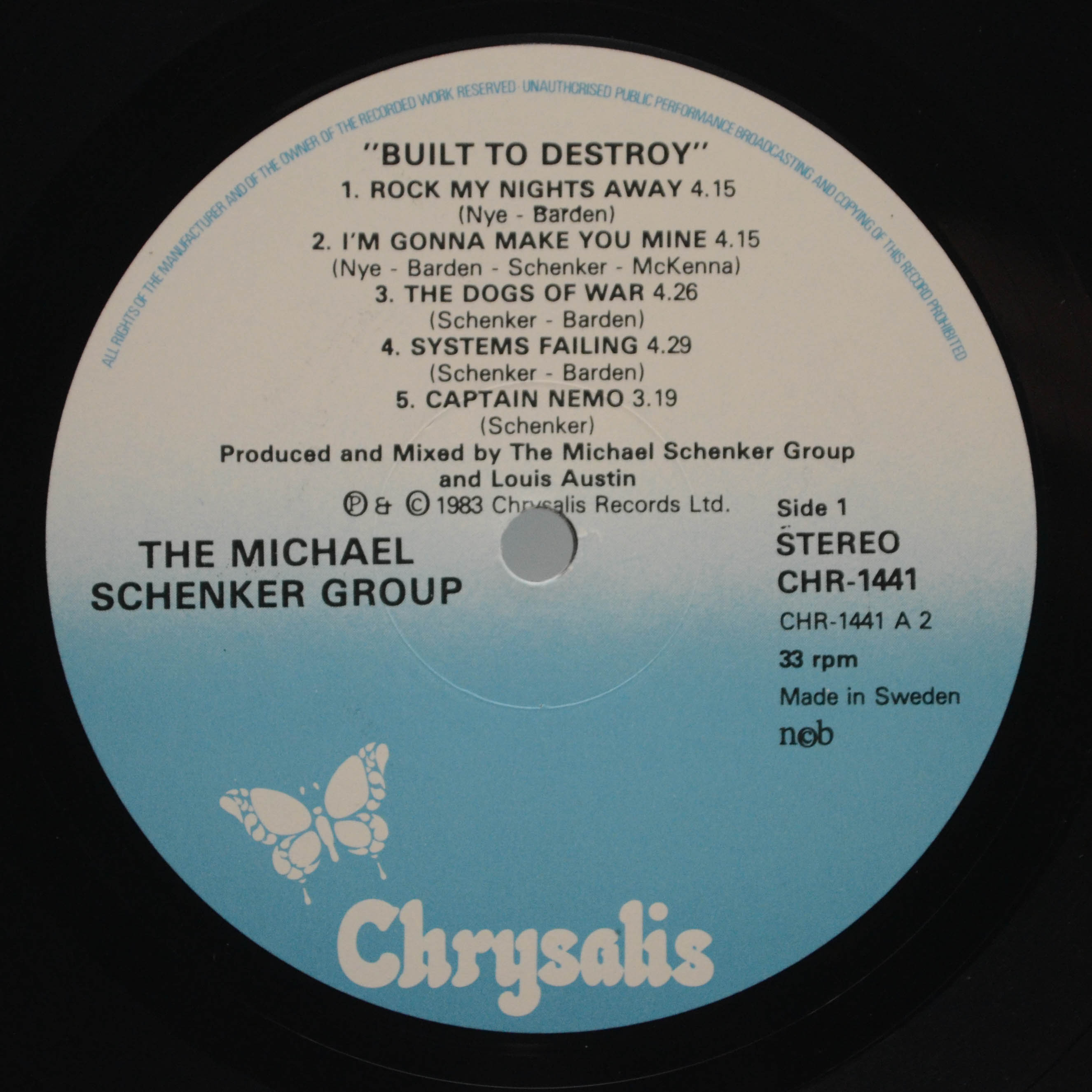 Michael Schenker Group — Built To Destroy, 1983