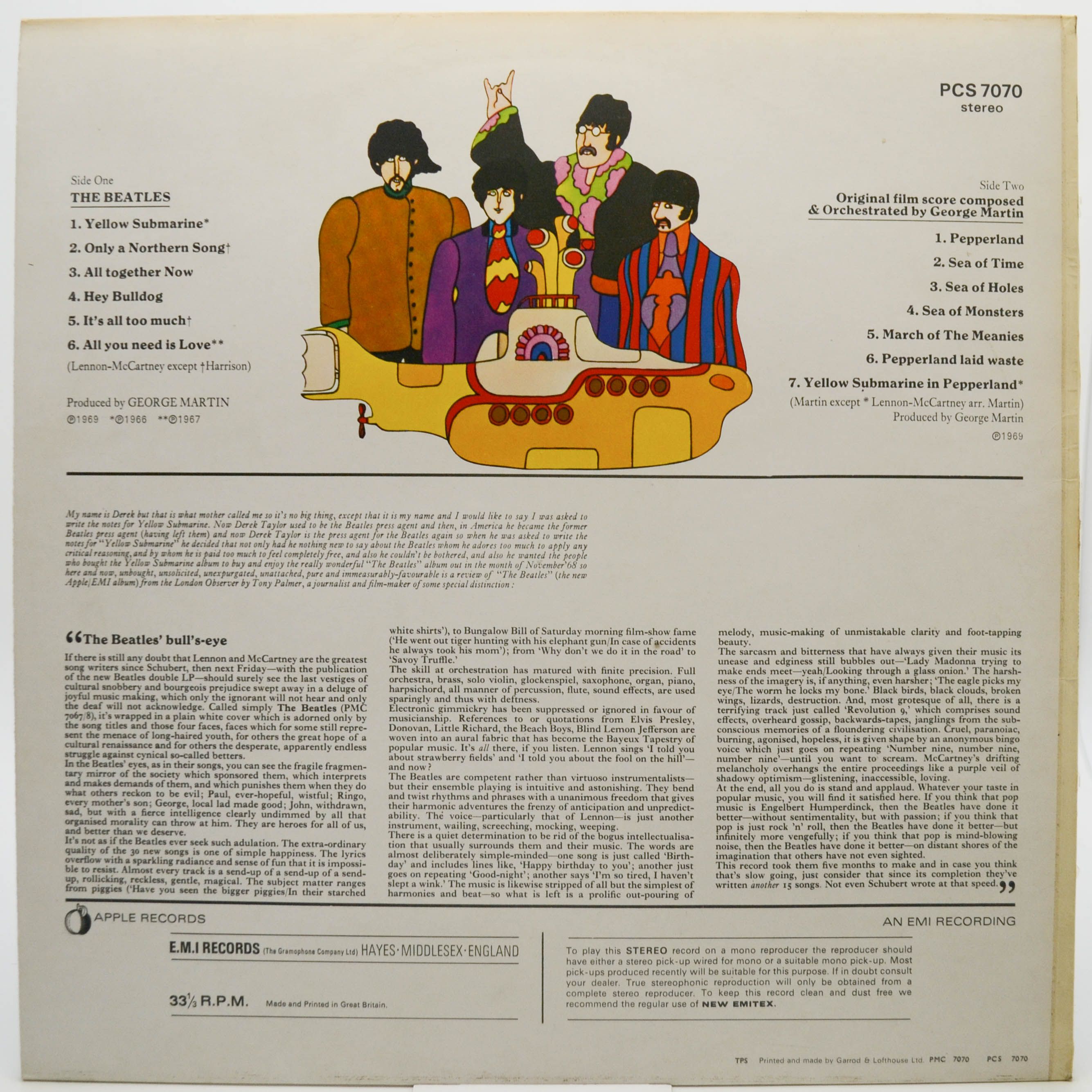 Beatles — Yellow Submarine (UK), 1968