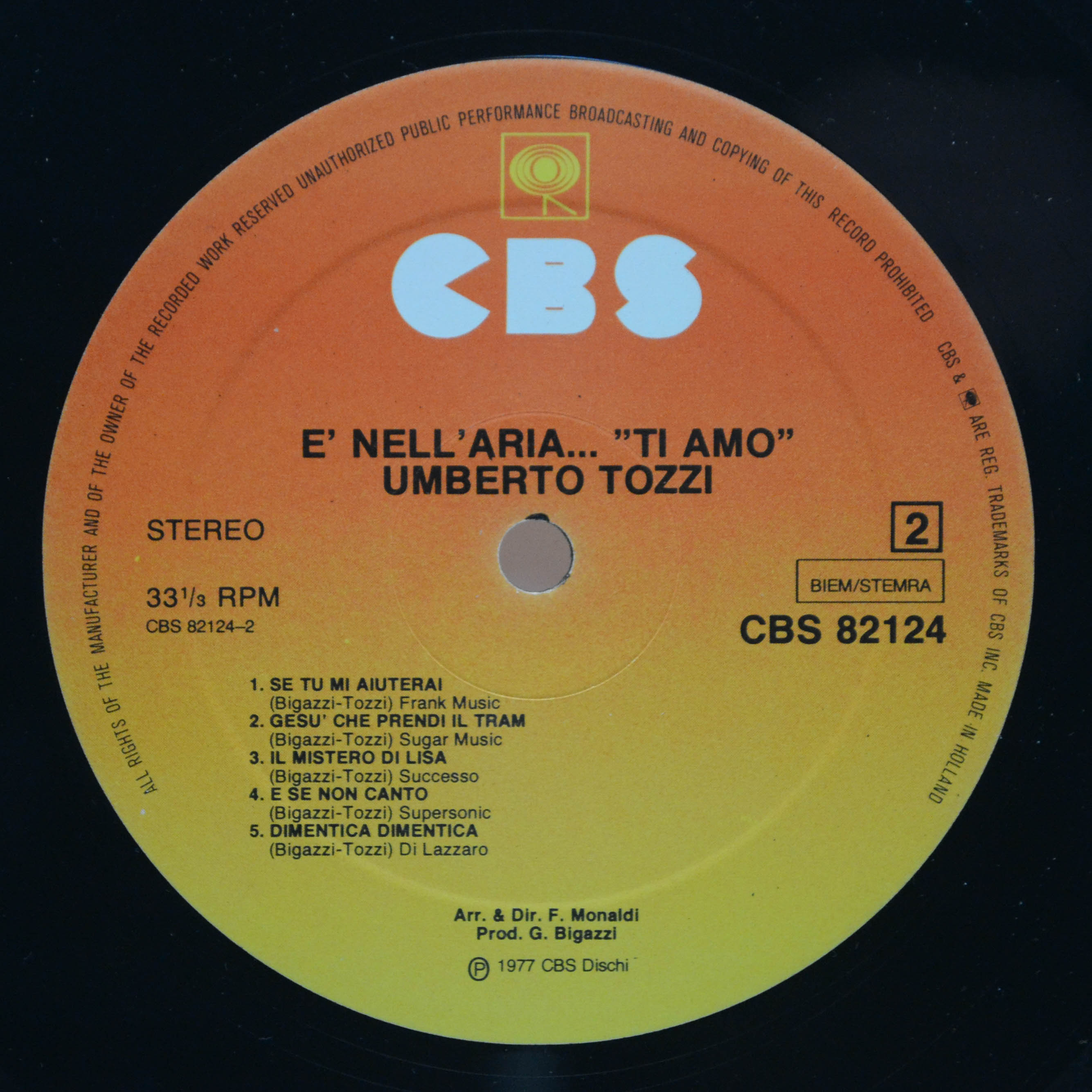 Umberto Tozzi — È Nell'Aria...Ti Amo, 1977