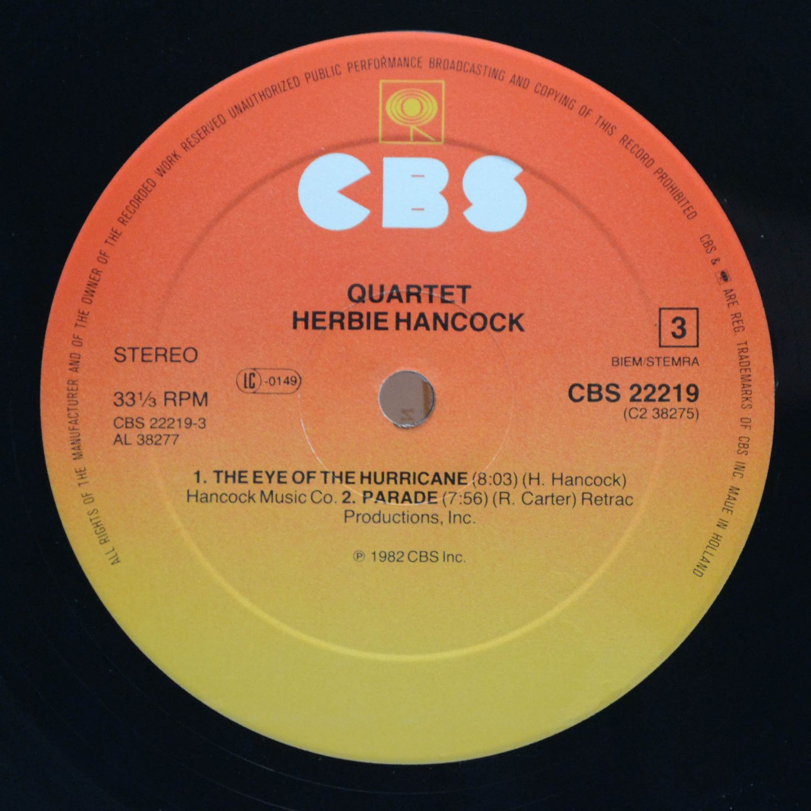 Herbie Hancock — Quartet (2LP), 1982