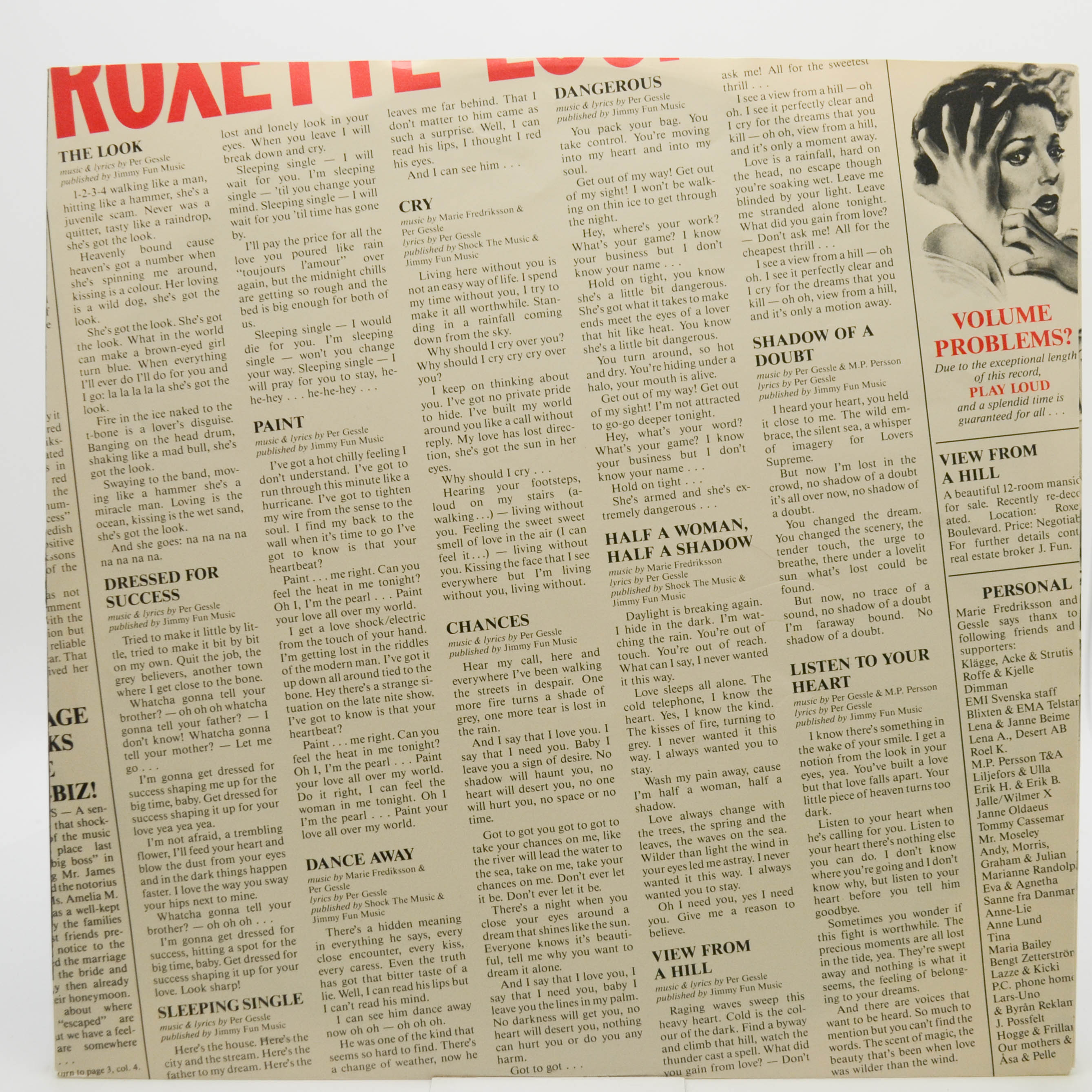 Roxette — Look Sharp! (1-st, Sweden), 1988