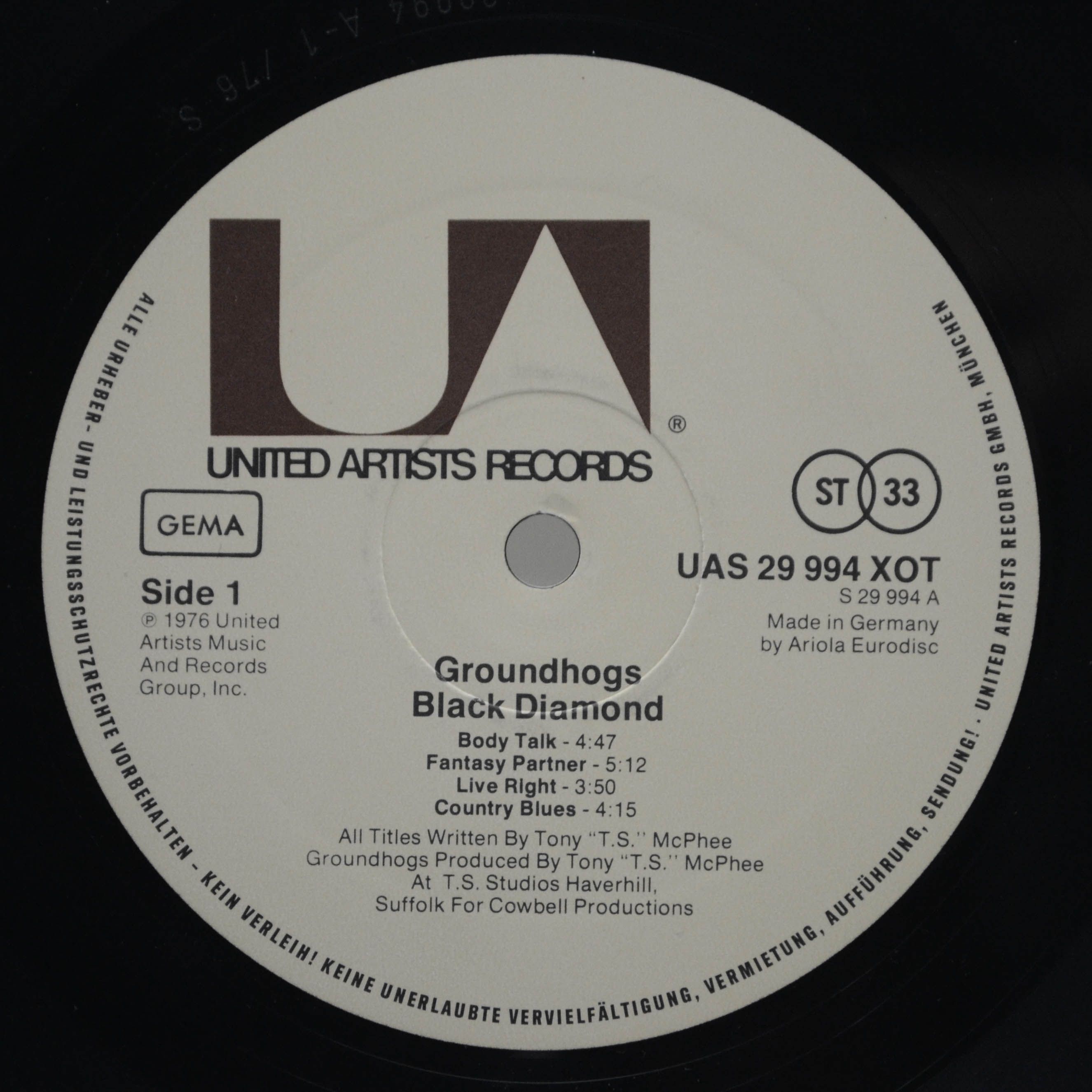 Groundhogs — Black Diamond, 1976