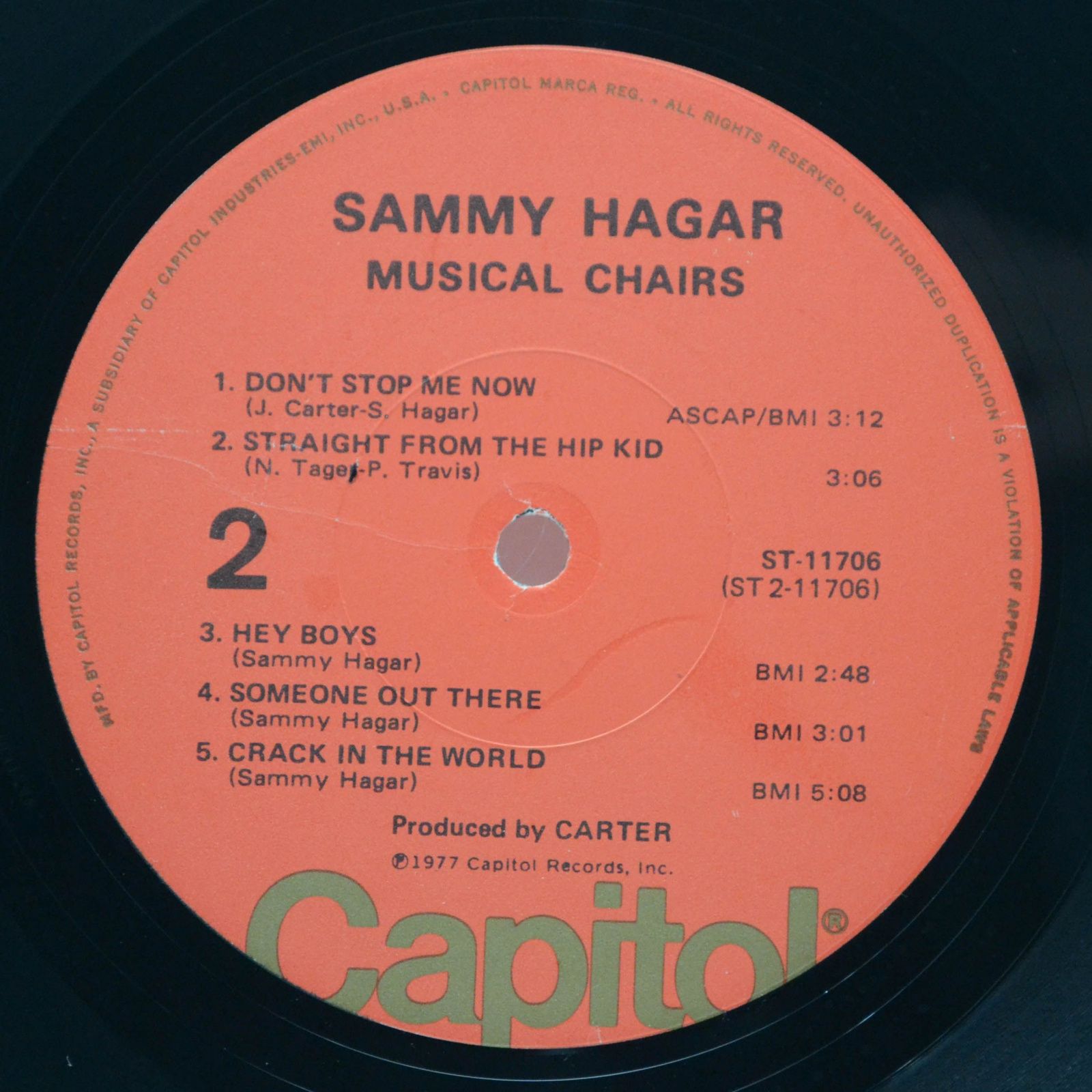 Sammy Hagar — Musical Chairs (1-st, USA), 1977