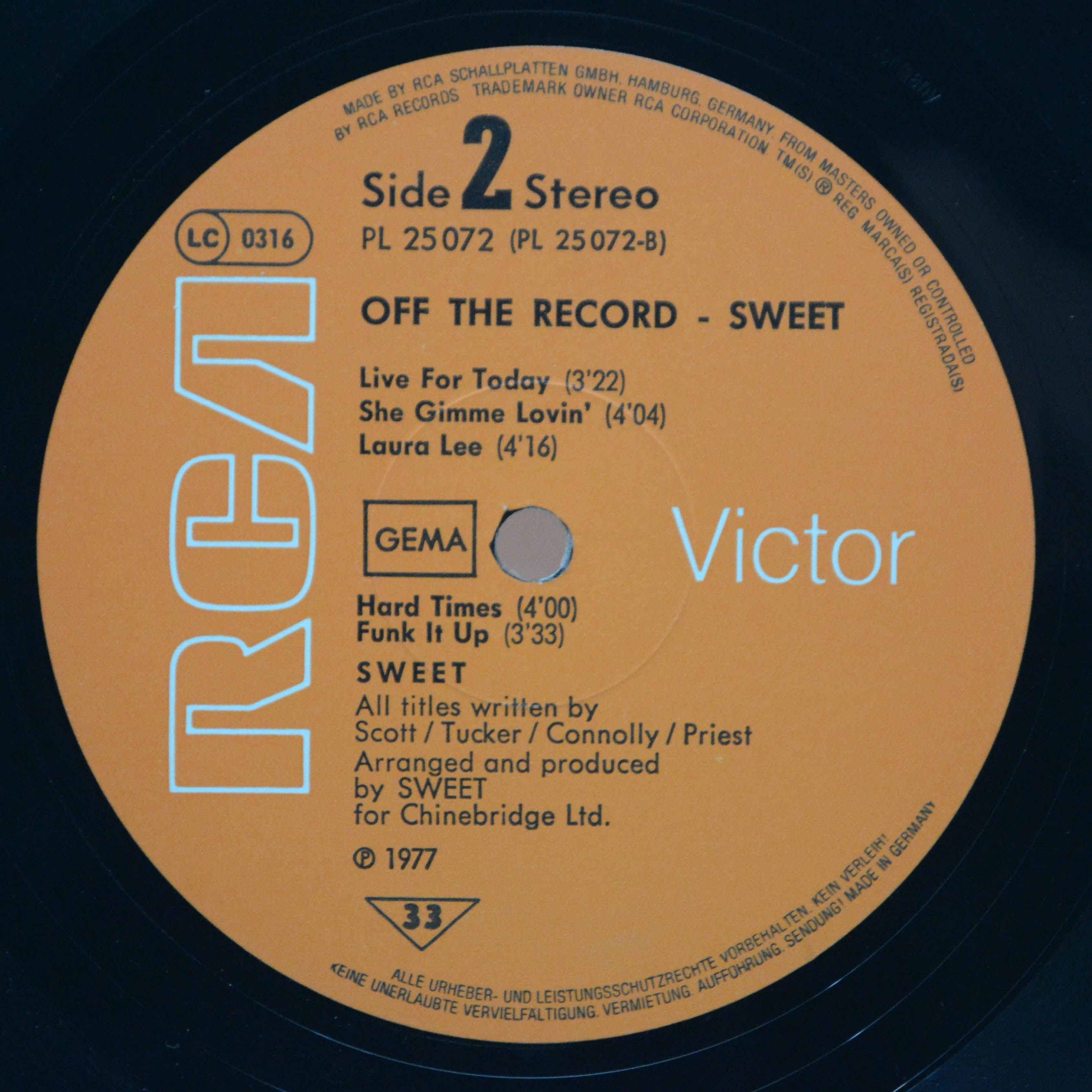 Sweet — Off The Record, 1977