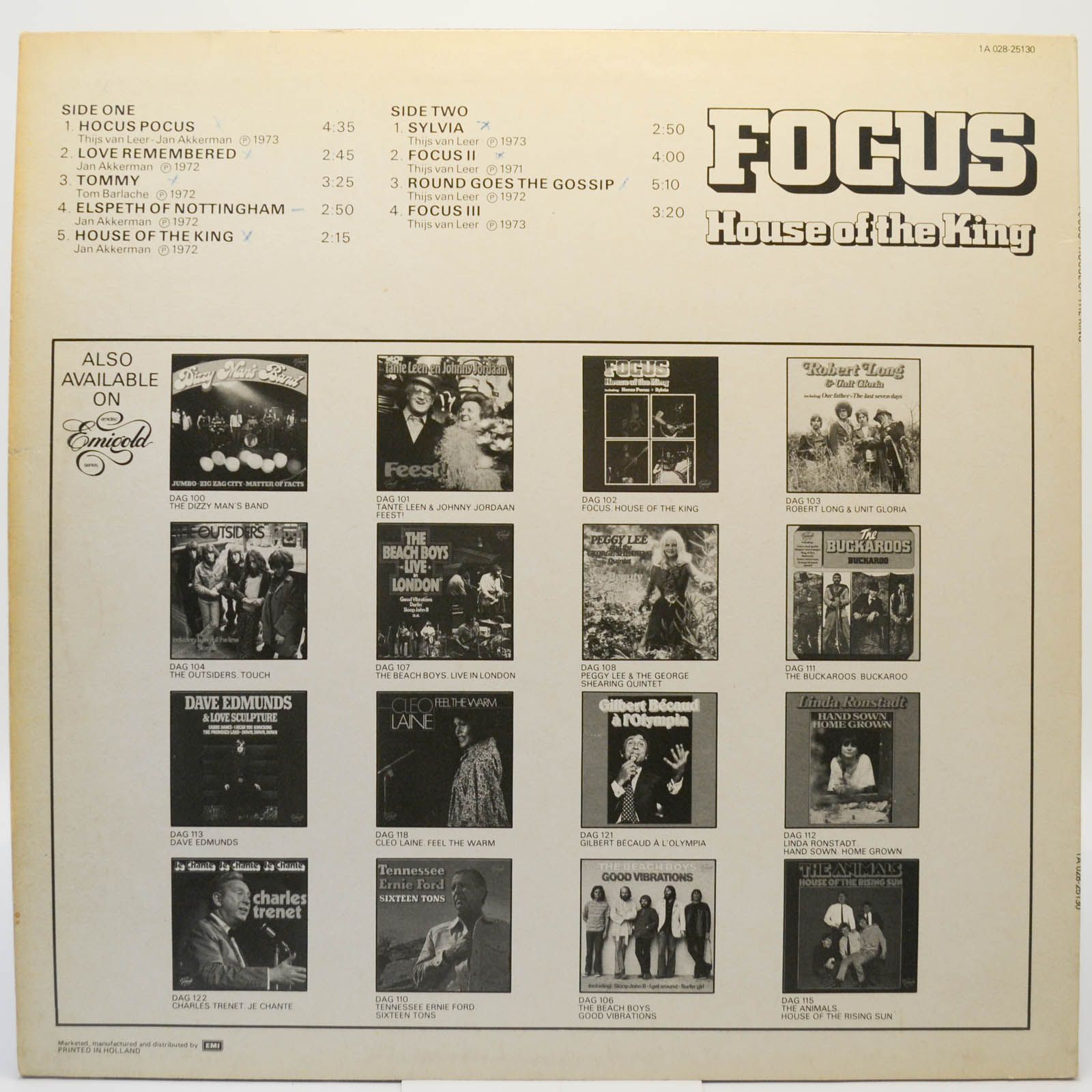 Focus — House Of The King, 1976