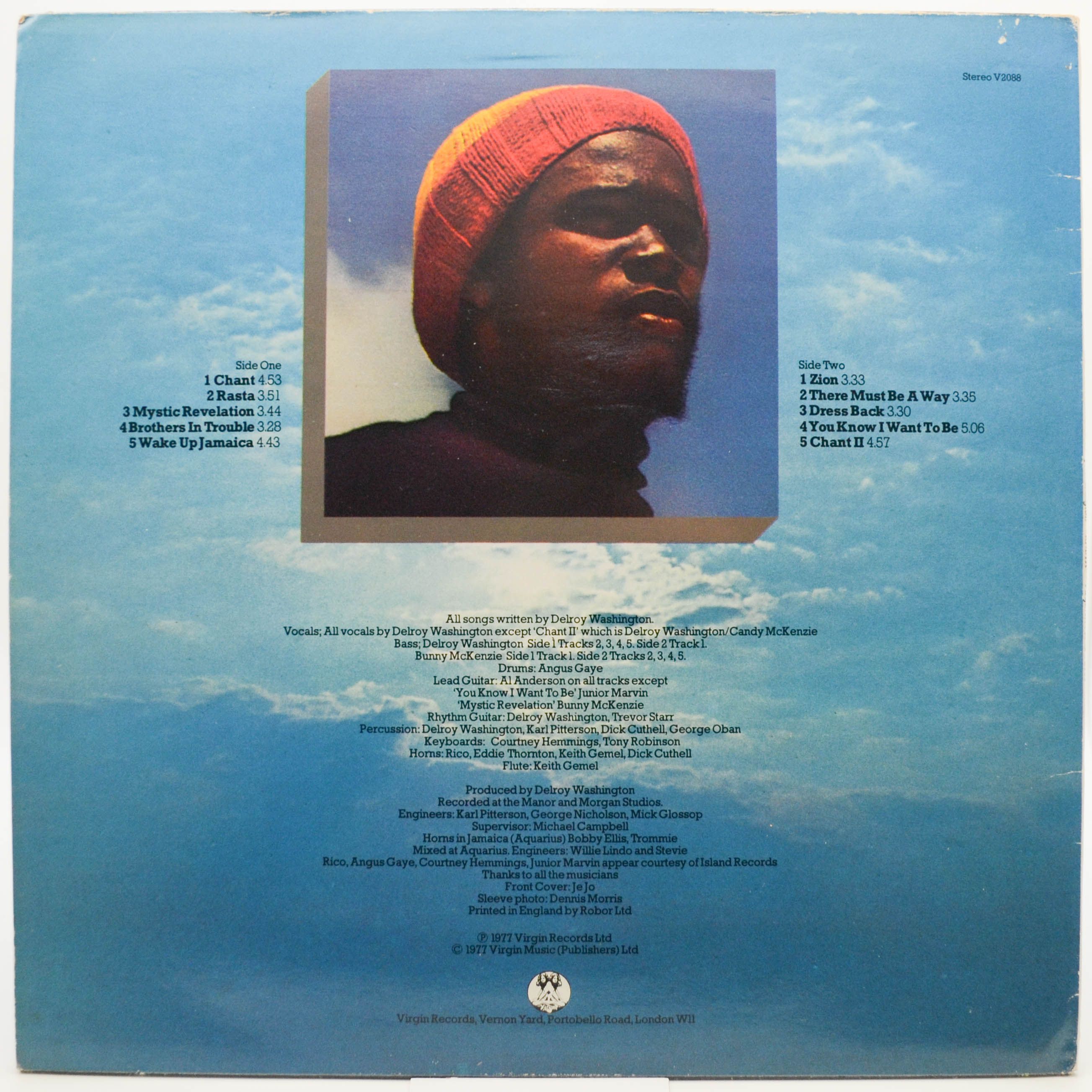 Delroy Washington — Rasta (UK), 1977
