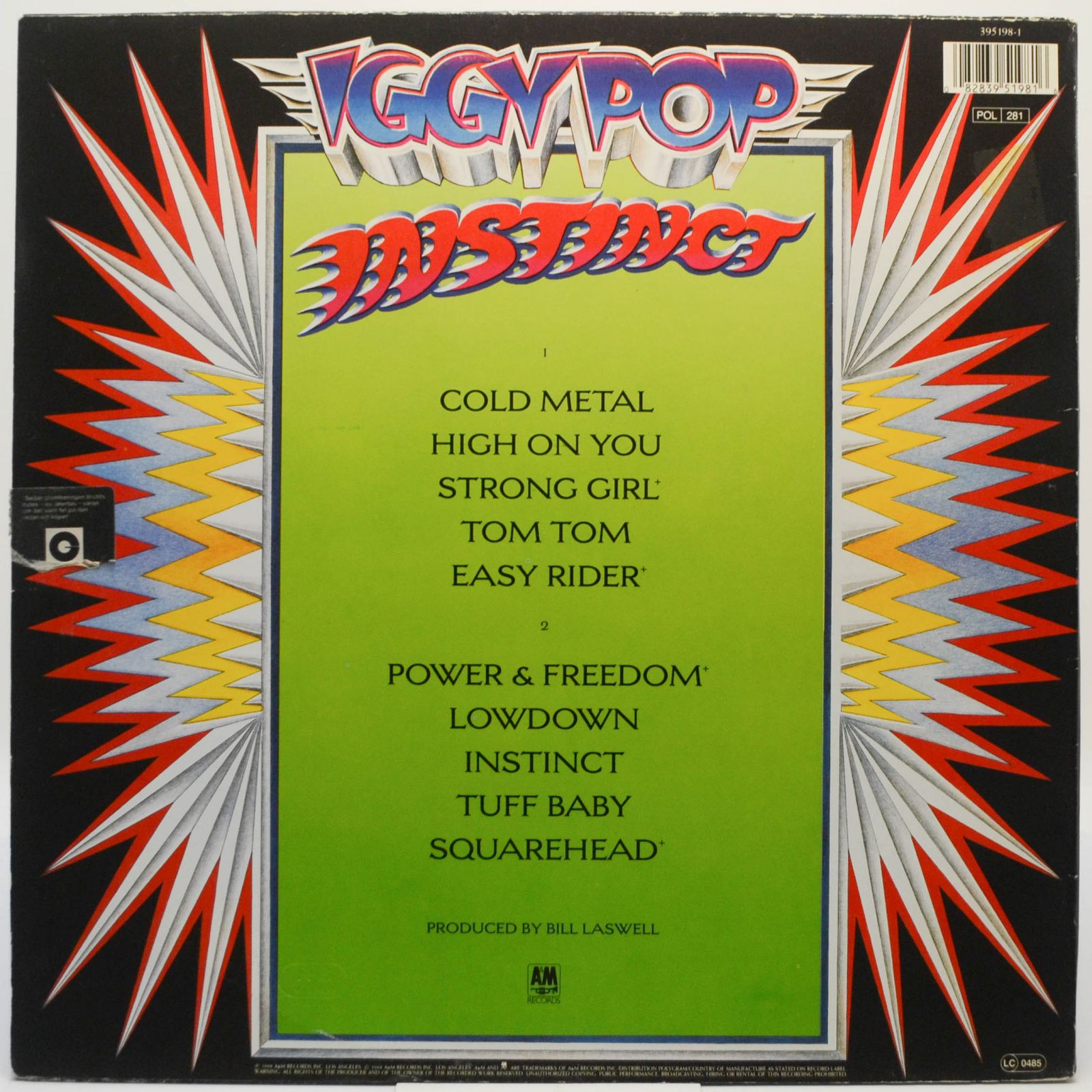 Iggy Pop — Instinct, 1988