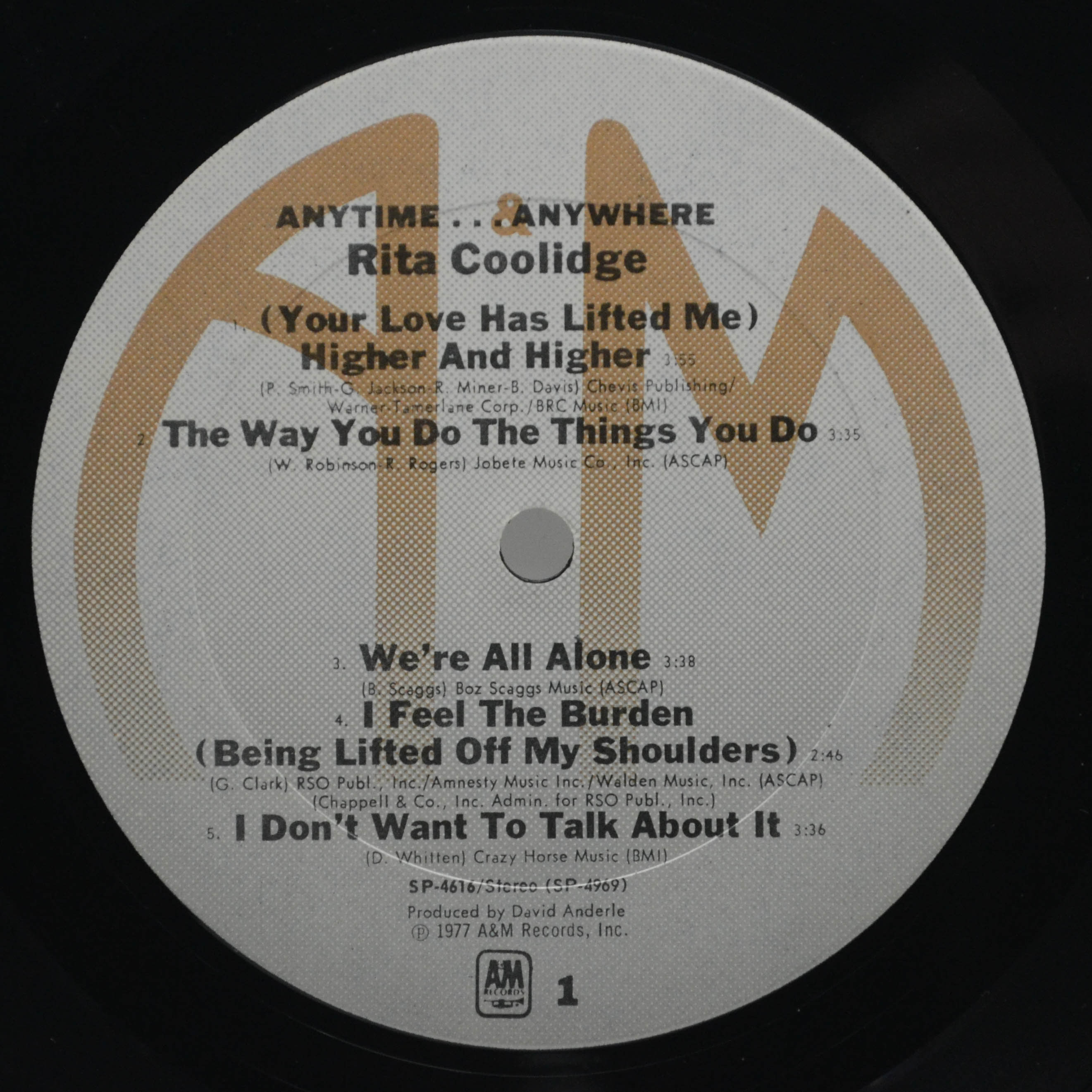 Rita Coolidge — Anytime... Anywhere (1-st, USA), 1977