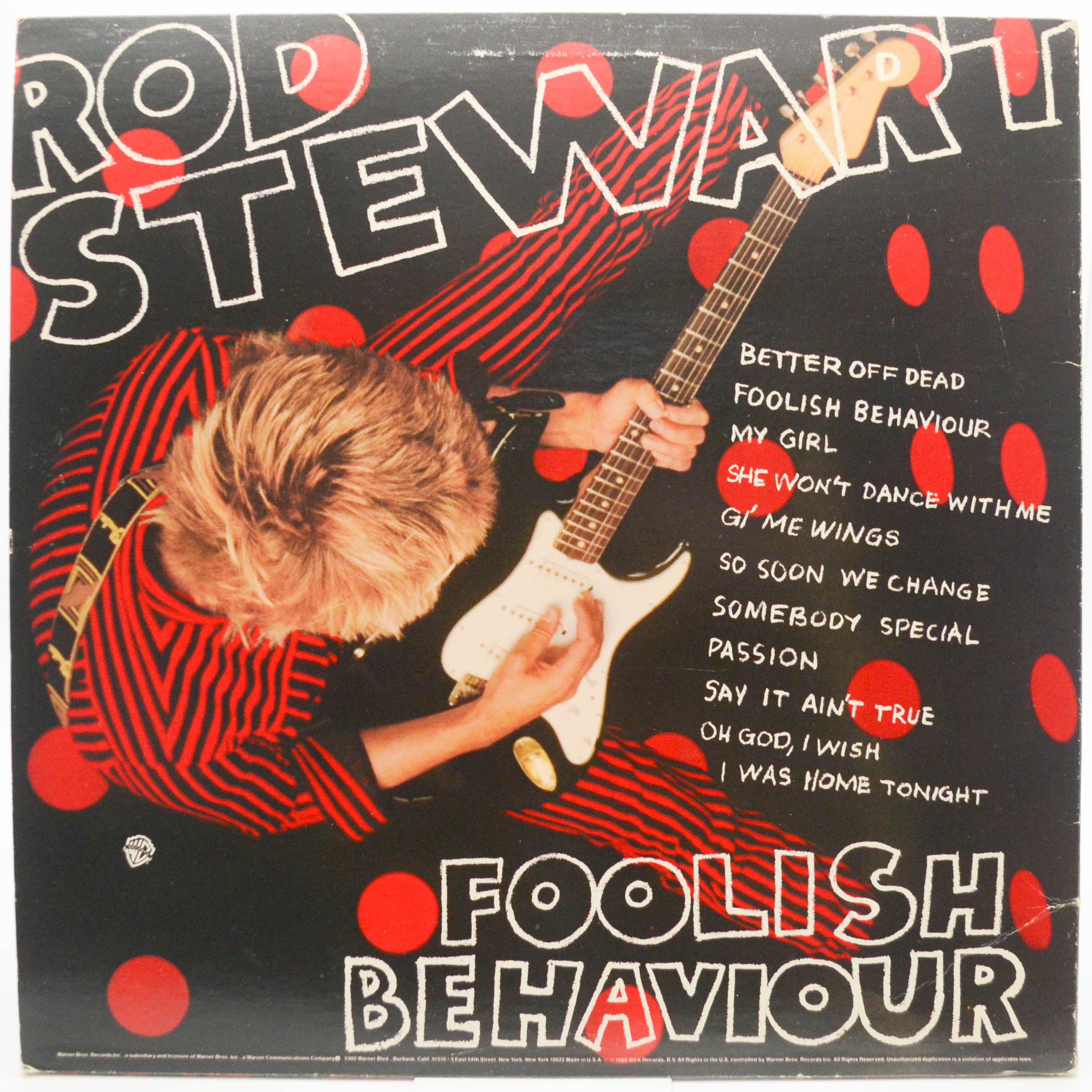 Rod Stewart — Foolish Behaviour (USA, poster), 1980