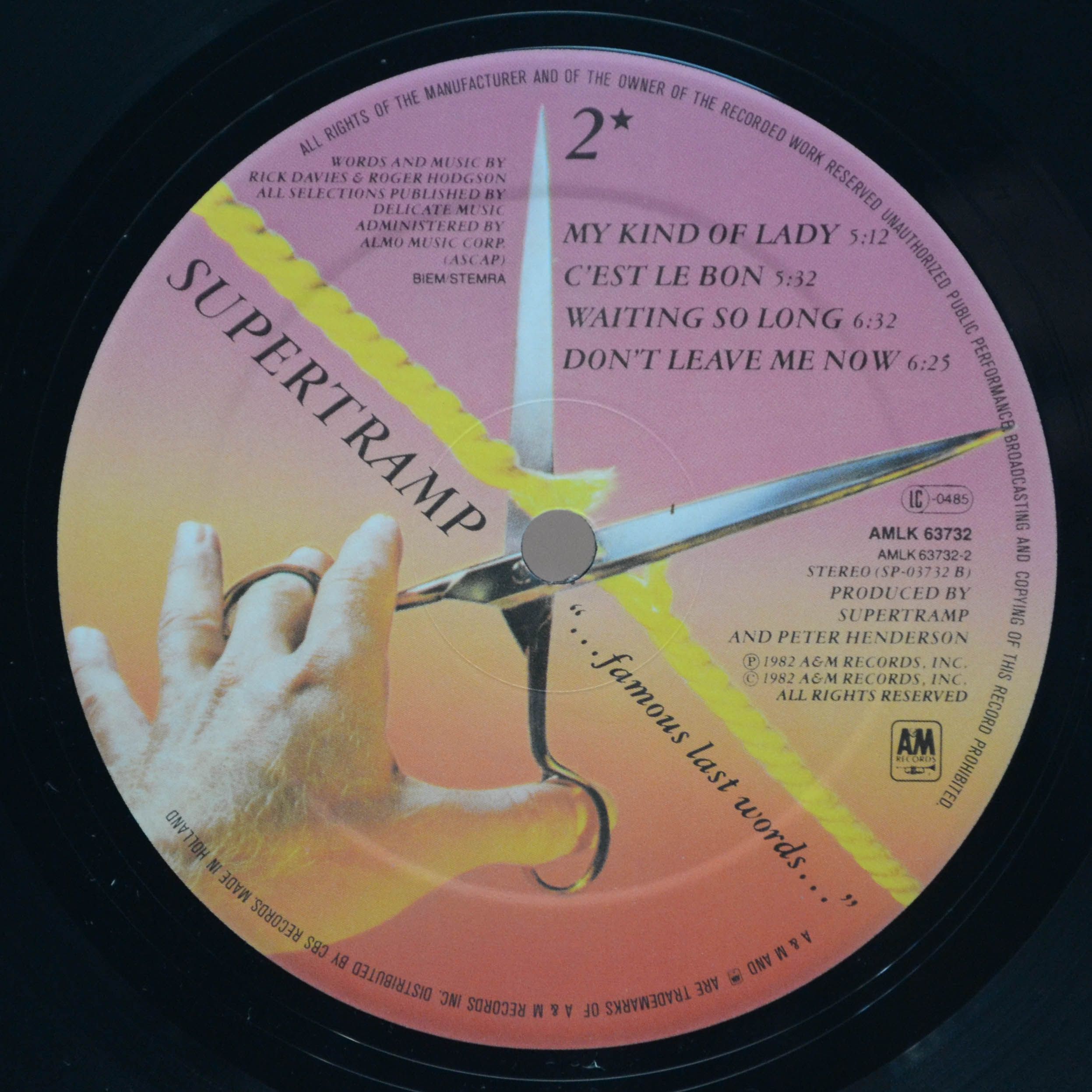 Supertramp — "...Famous Last Words...", 1982