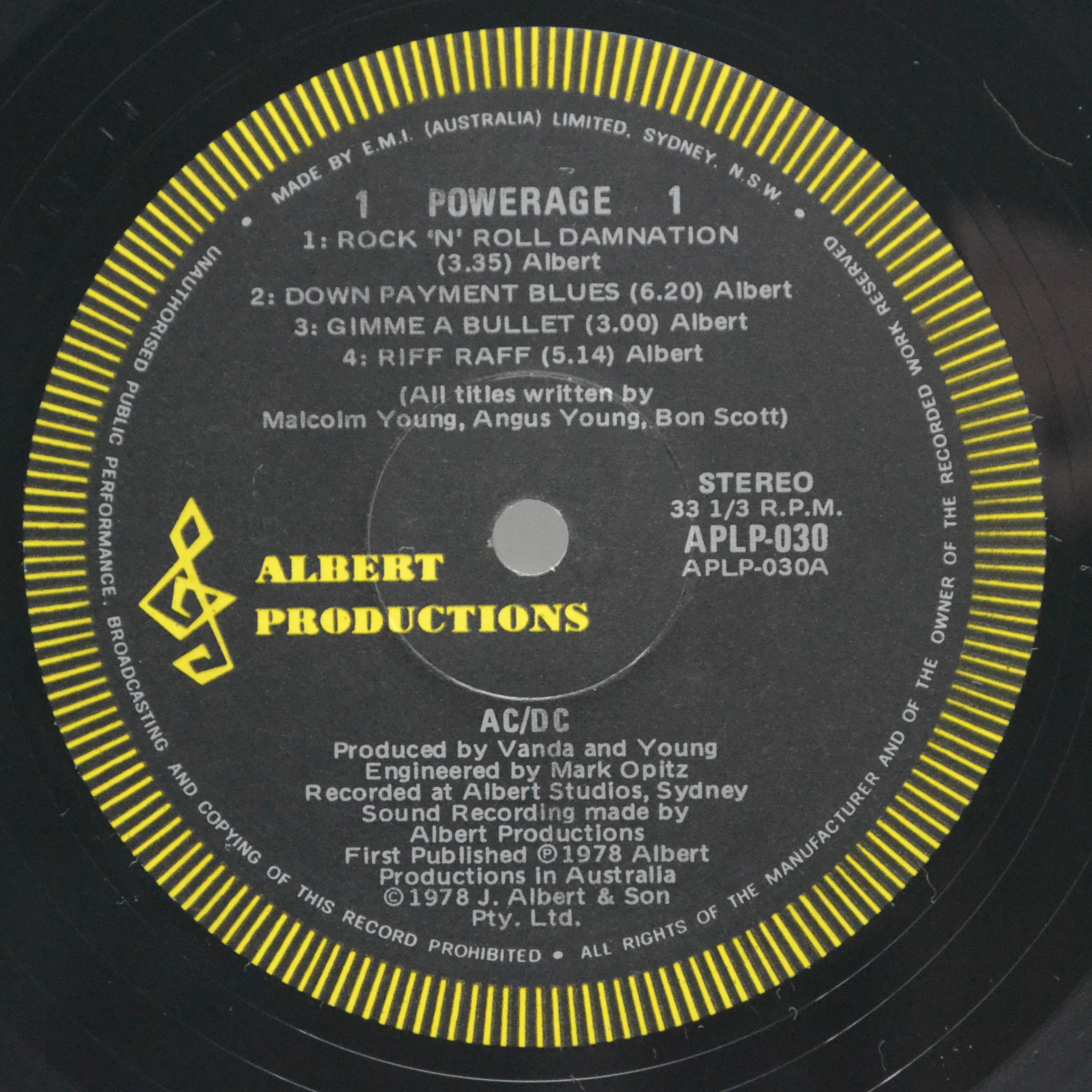 AC/DC — Powerage (Australia), 1979