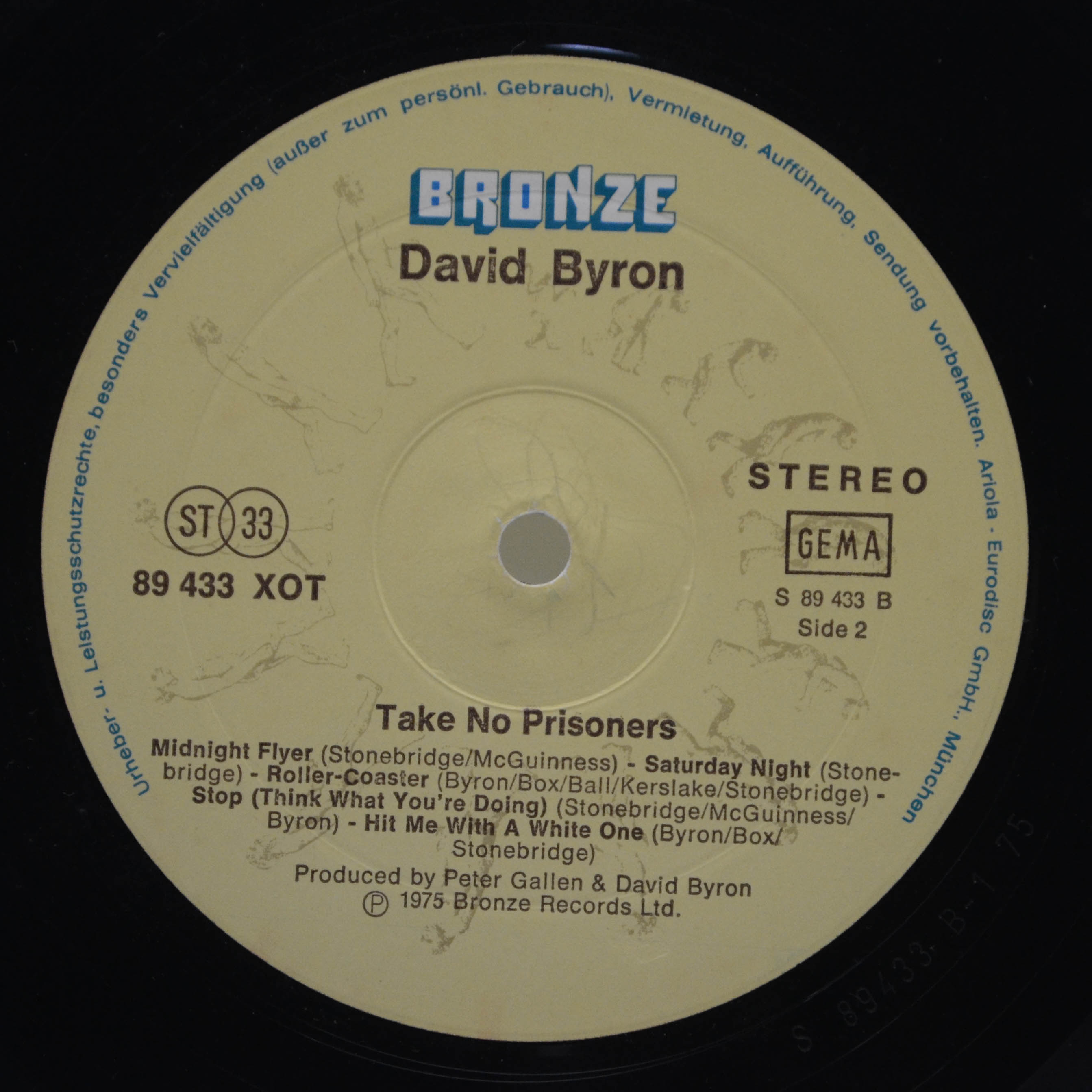 David Byron — Take No Prisoners, 1975