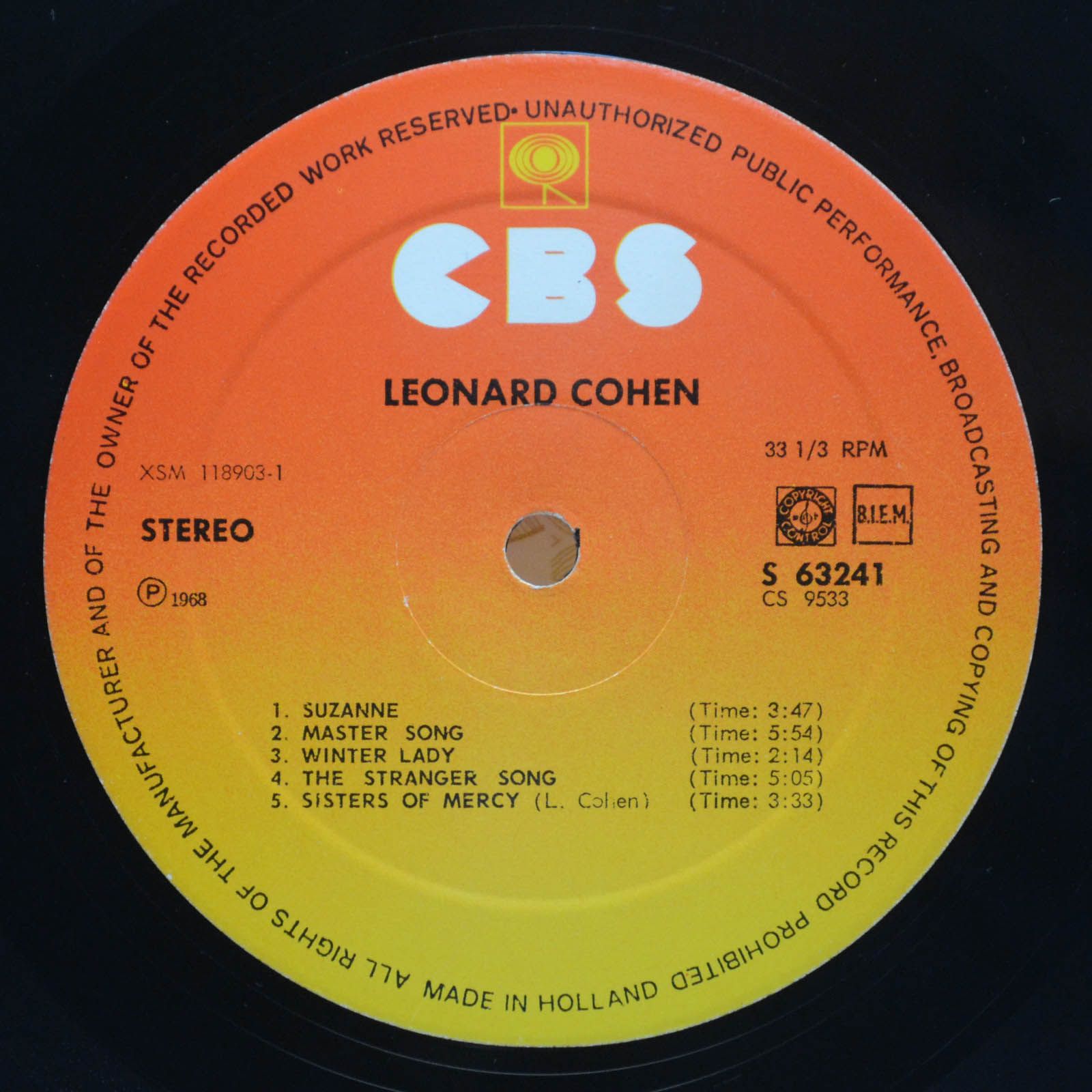 Leonard Cohen — Songs Of Leonard Cohen, 1967