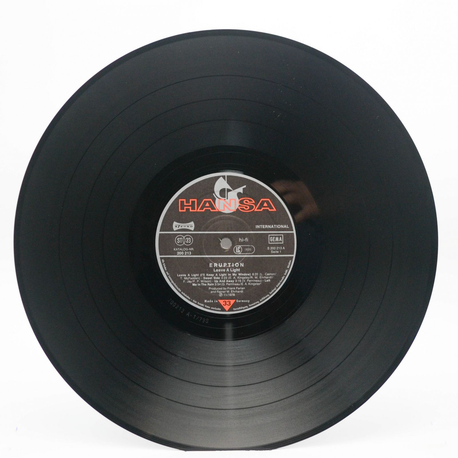 Eruption — Leave A Light (1-st, Germany), 1979