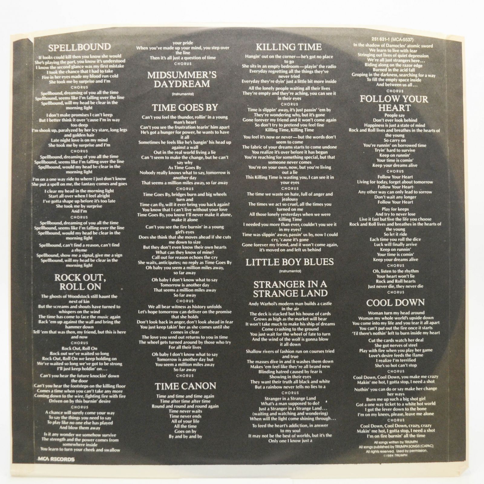 Triumph — Thunder Seven, 1985