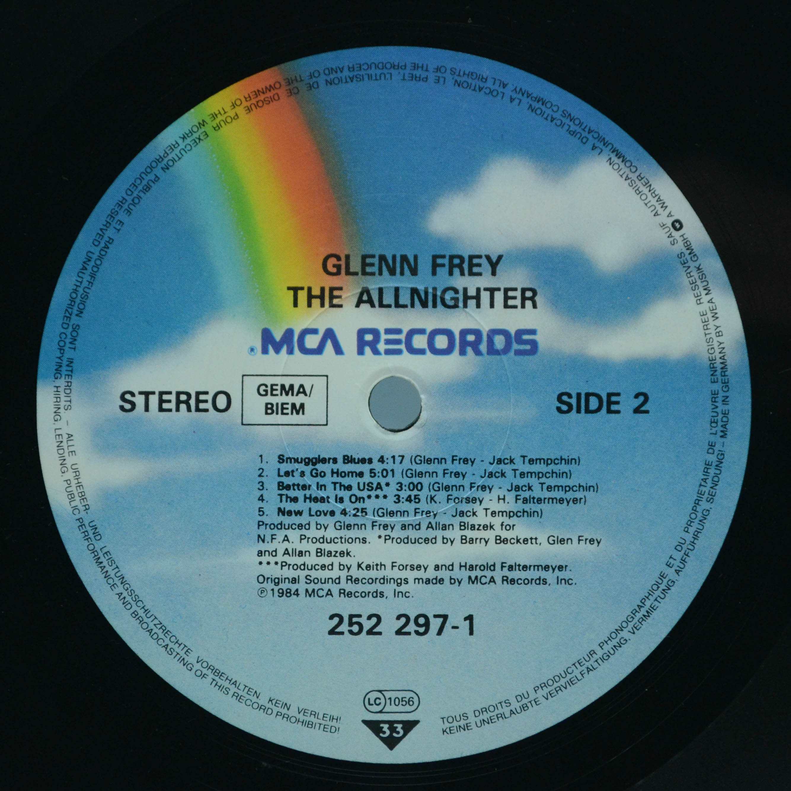 Glenn Frey — The Allnighter, 1984